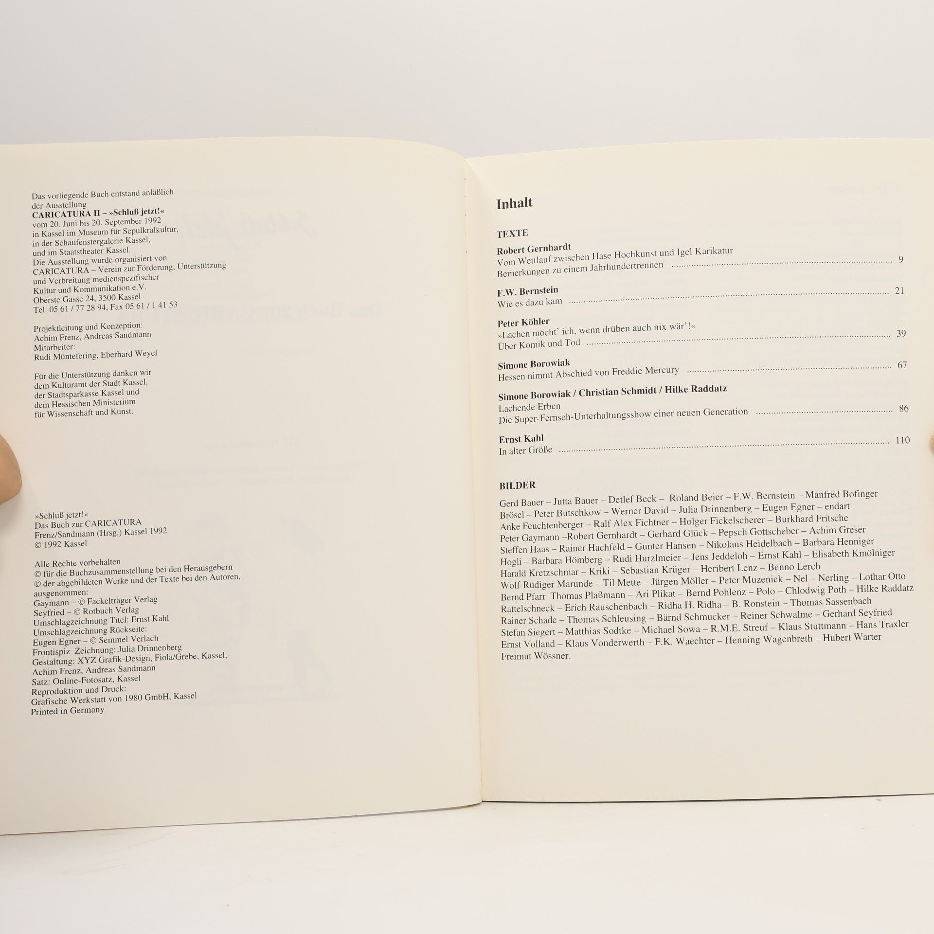 Autorenkollektiv Schlus jetzt! : Das Buch zur Caricatura