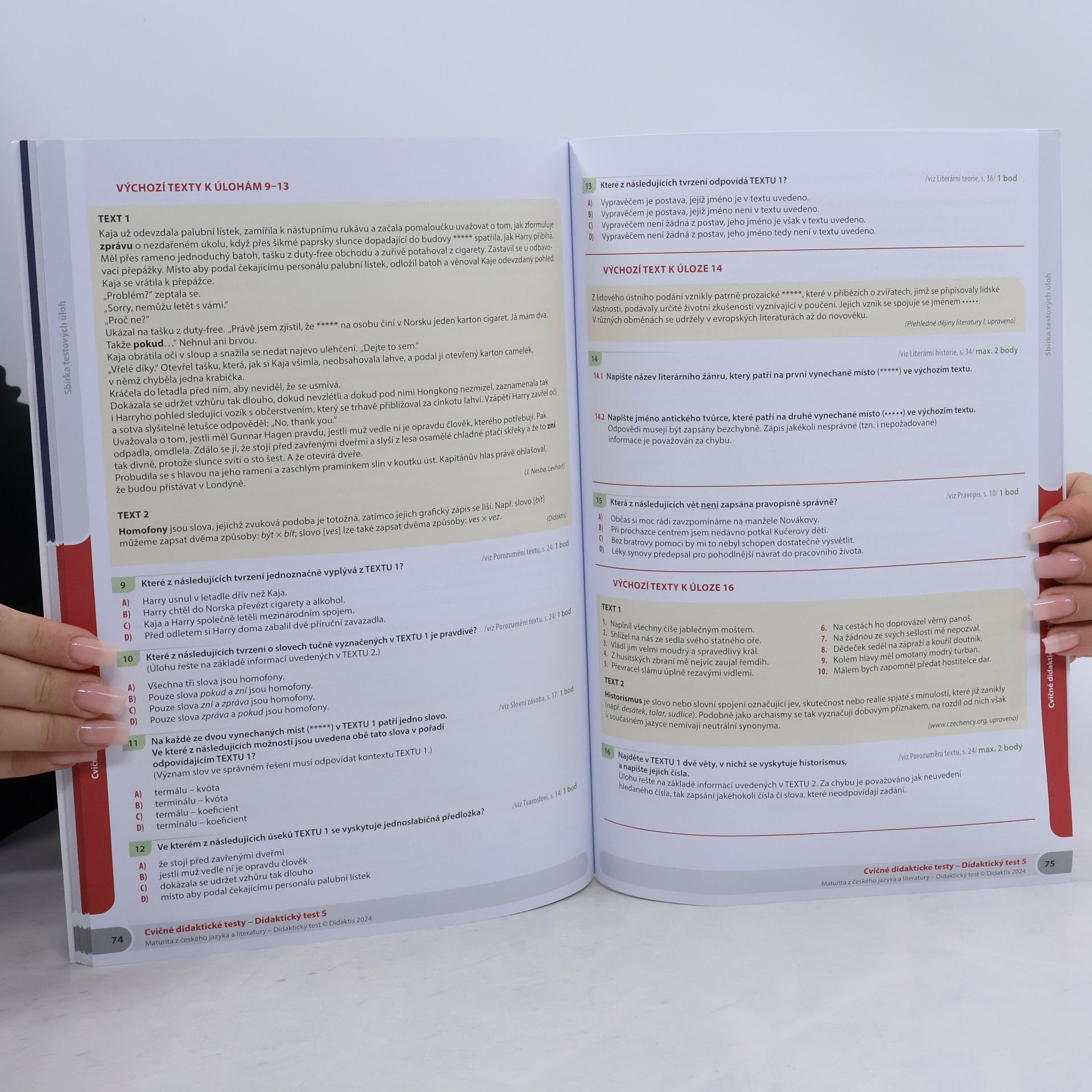Collectif d'auteurs Maturita z českého jazyka a literatury: Didaktický test