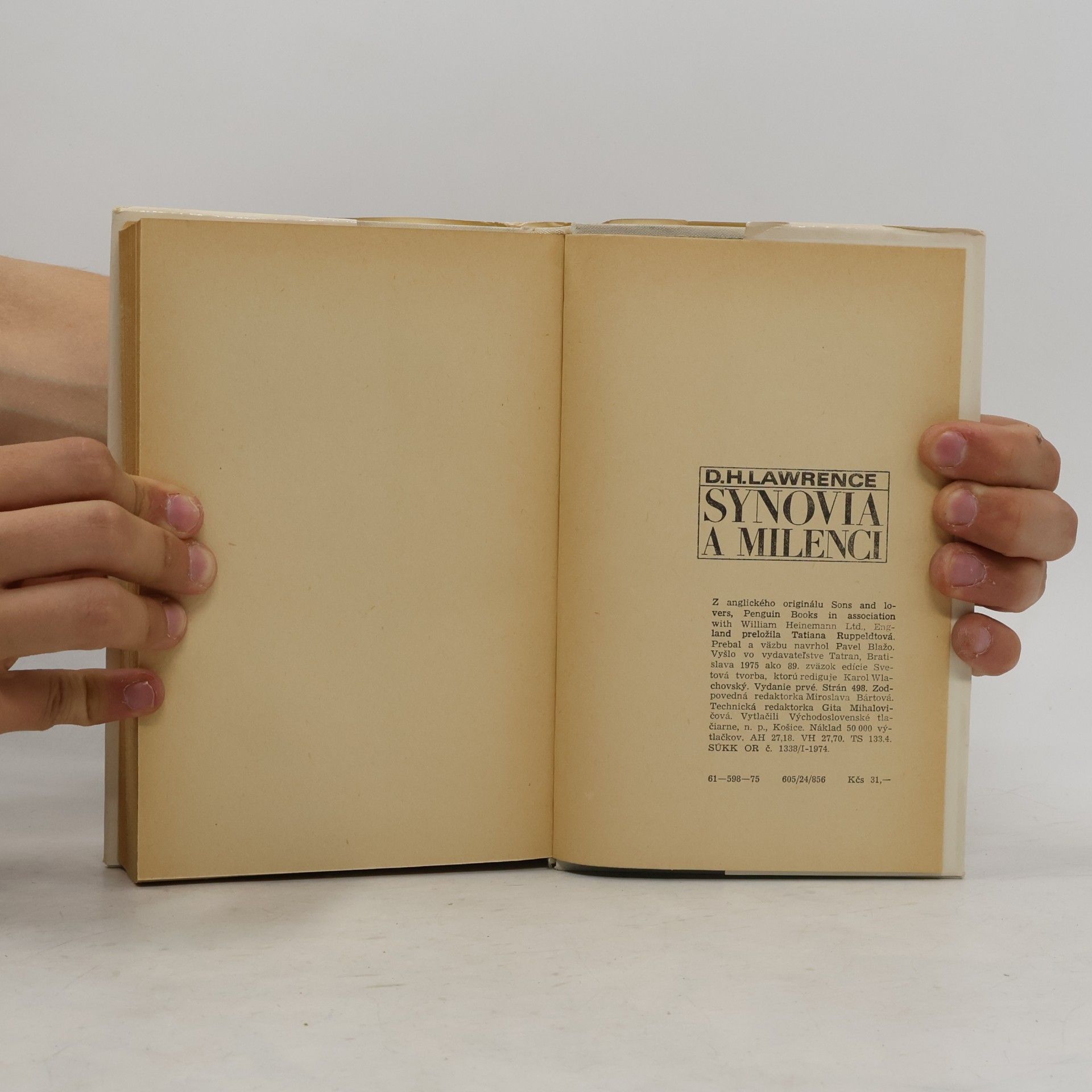 David Herbert Lawrence Synovia a milenci
