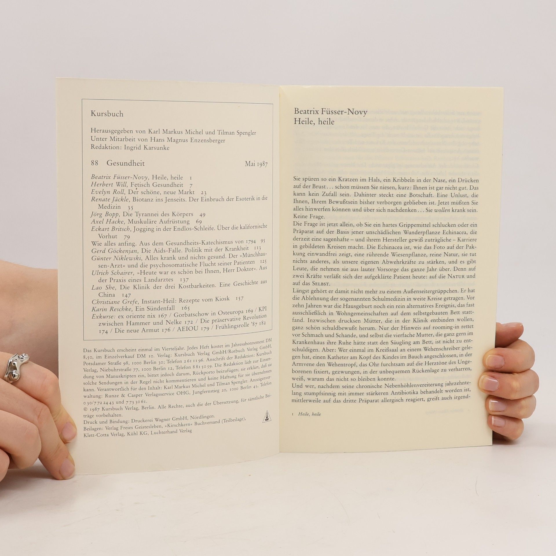 Collectif d'auteurs Gesundheit. Kursbuch 88