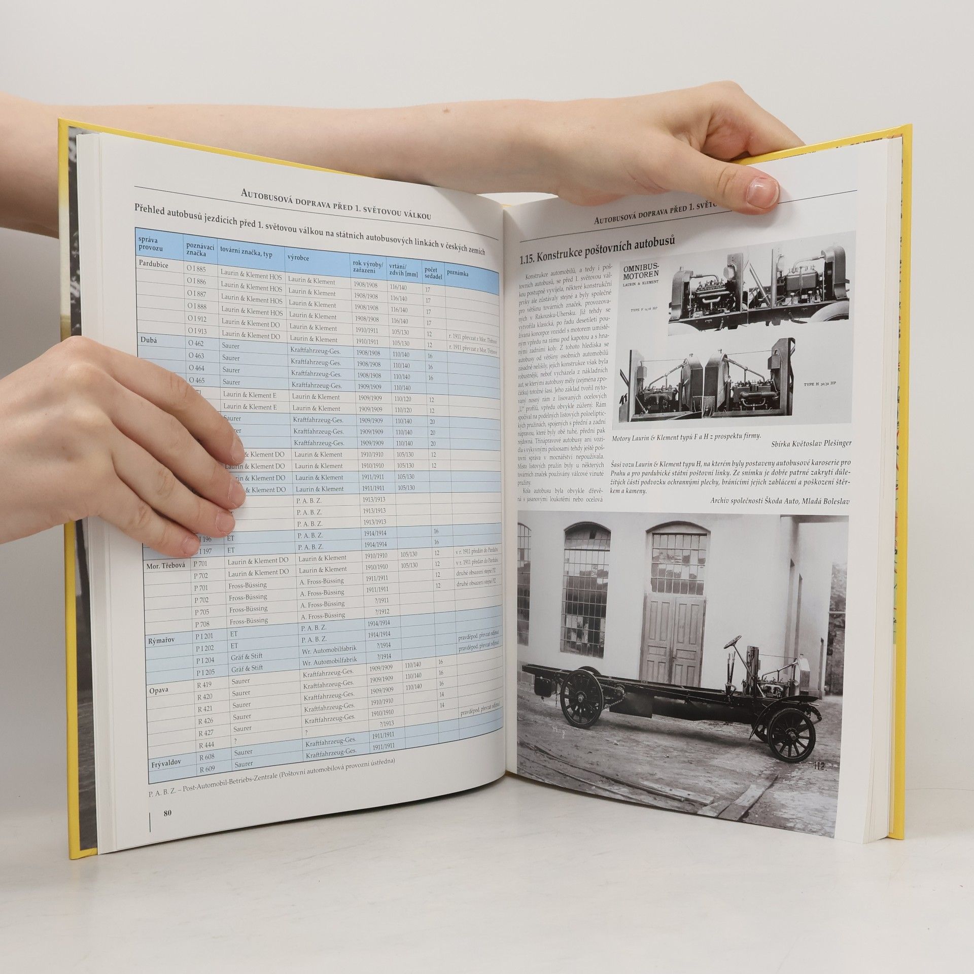 Petr Hoffman Dějiny státní autobusové dopravy v Českých zemích a na Slovensku: Poštovní autobusy 1908 – 1914 1. díl