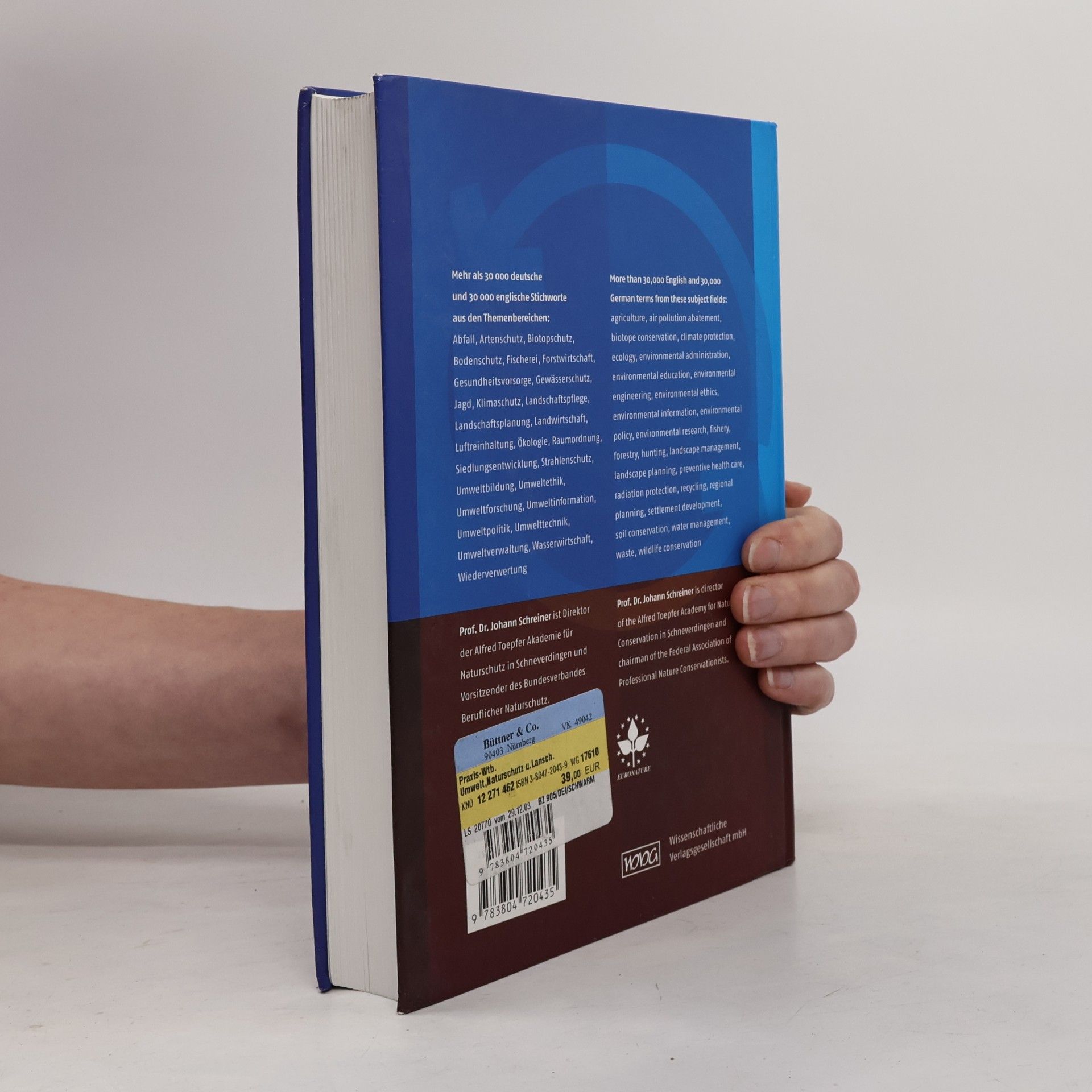 Johanna Schreiner Praxis-Wörterbuch Umwelt, Naturschutz und Landnutzungen / Practical Dictionary of Environment, Nature Conservation and Land Use