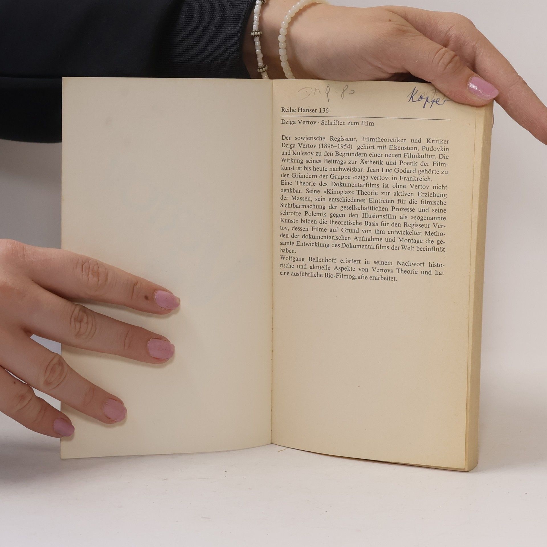 Dsiga Wertow Reihe Hanser - 136: Schriften zum Film