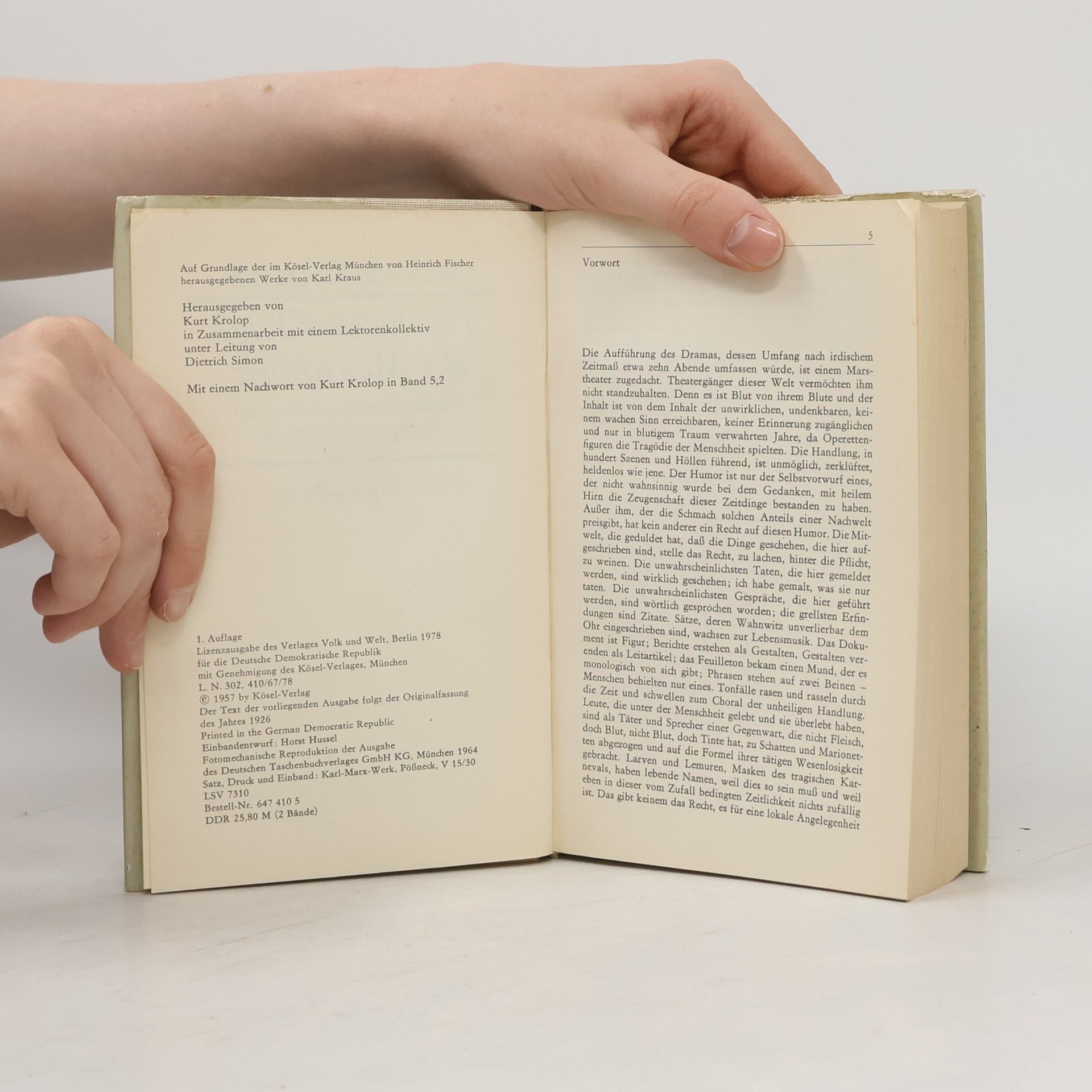 Karl Kraus Die letzten Tage der Menschheit