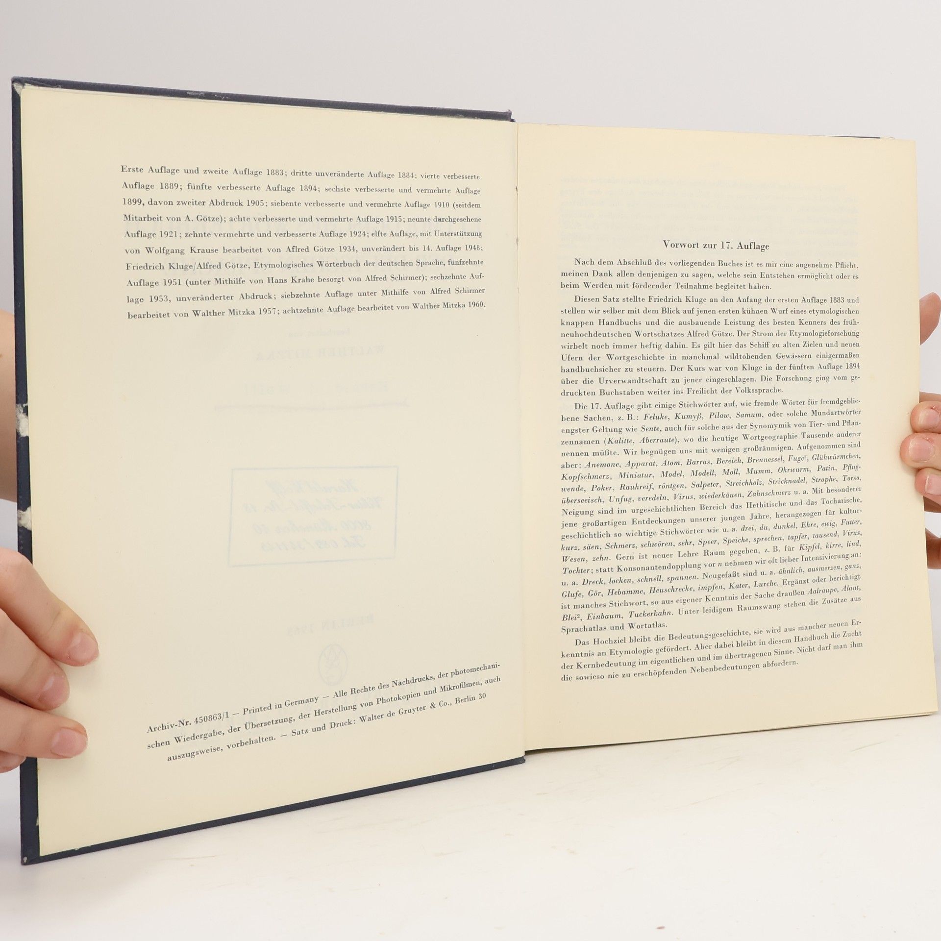 Friedrich Kluge Etymologisches Wörterbuch der deutschen Sprache