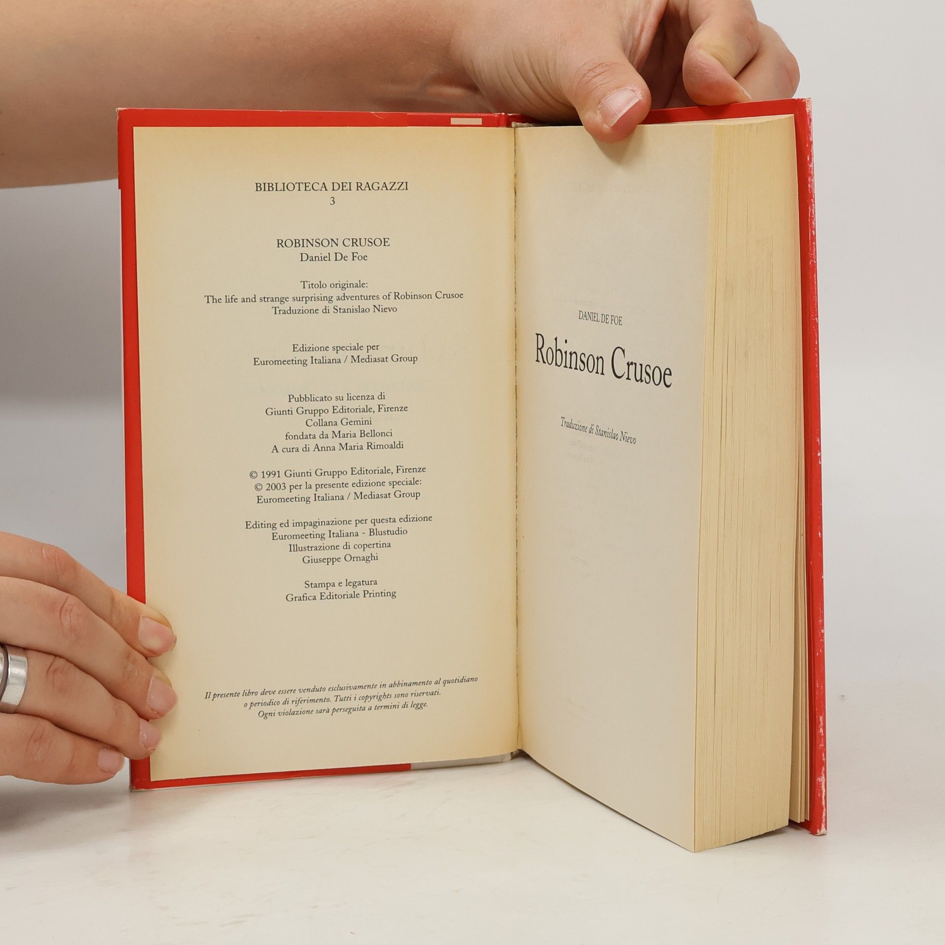 Daniel Defoe Biblioteca dei ragazzi - 3: Robinson Crusoe