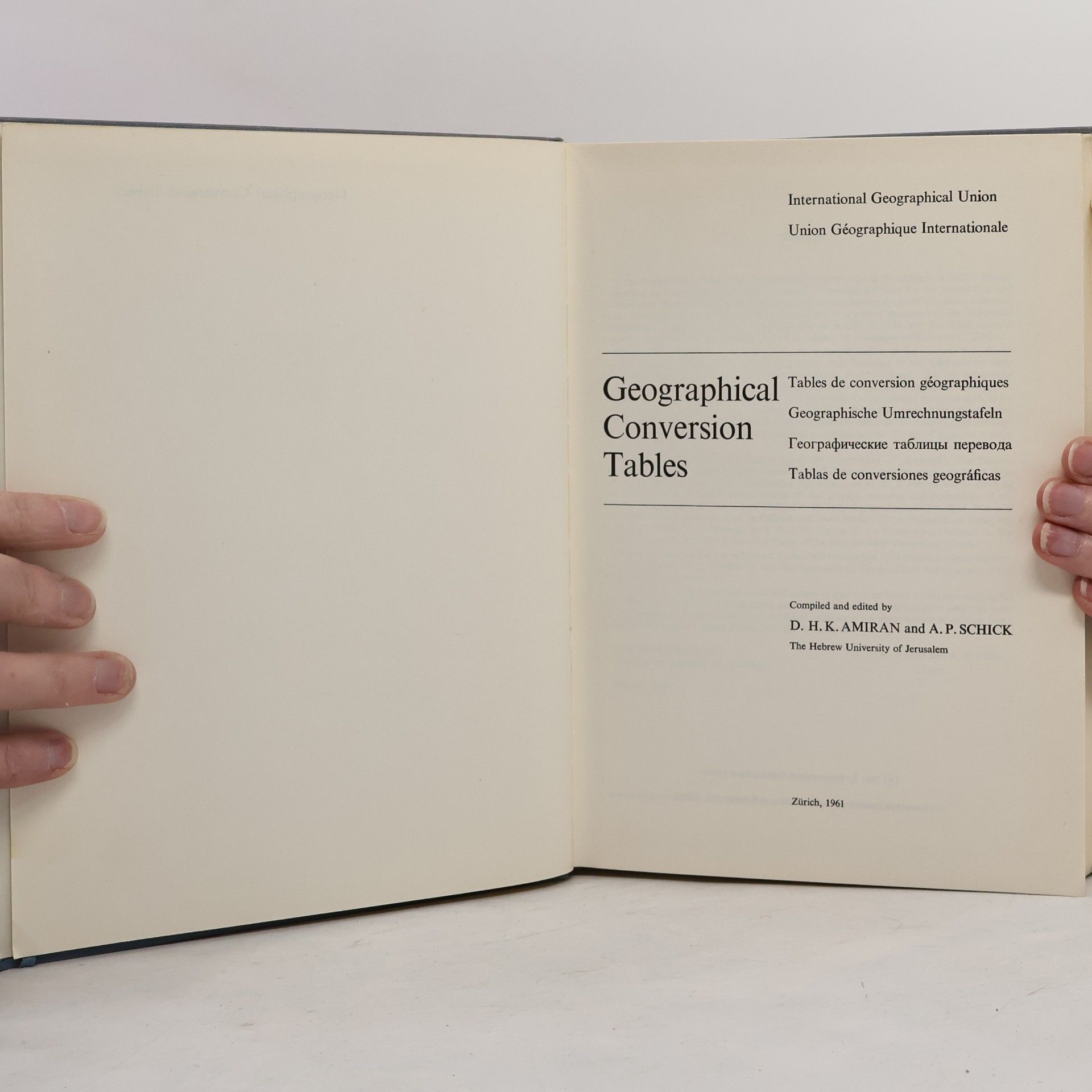 D. H. K. Amiran Geographical Conversion Tables