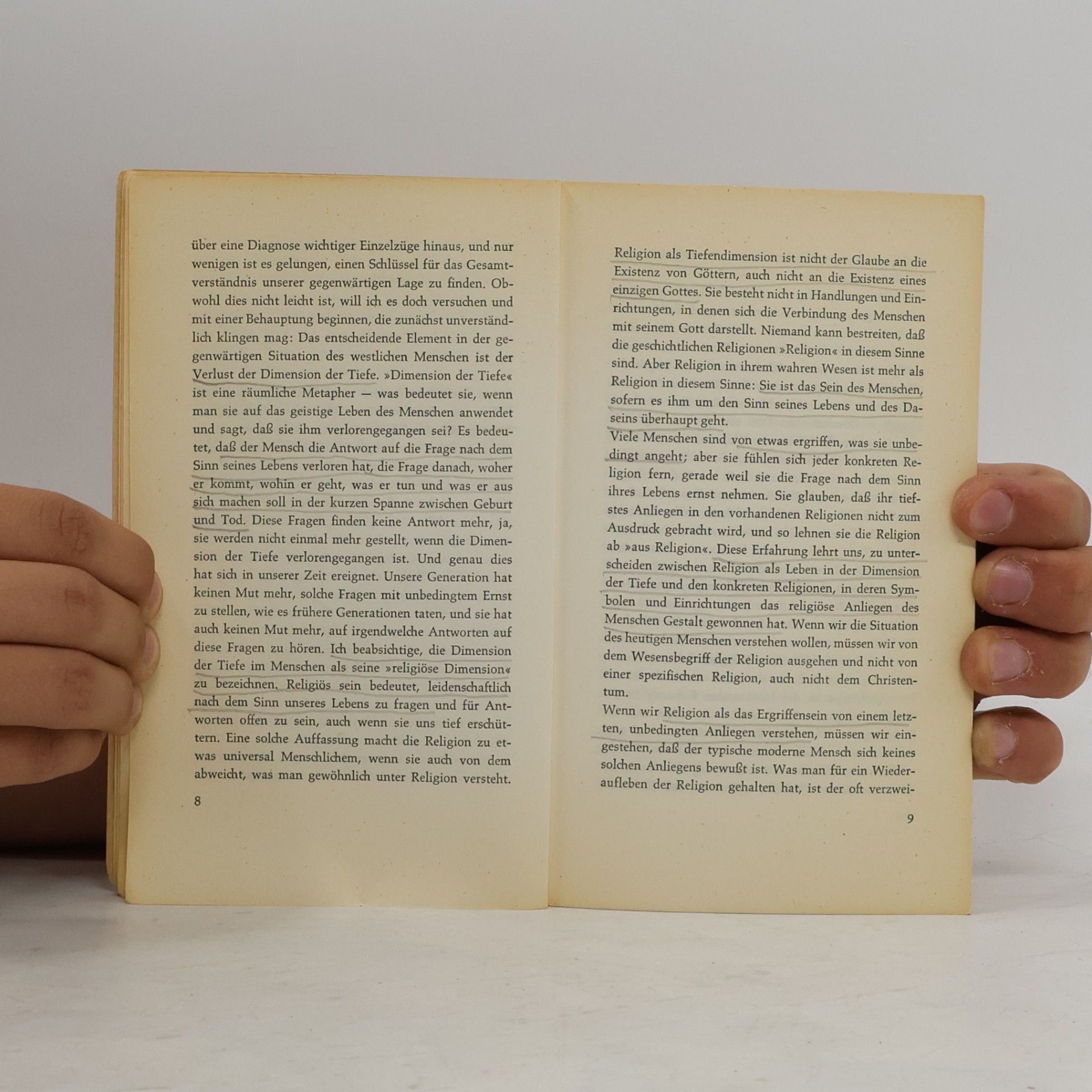 Paul Tillich Die verlorene Dimension