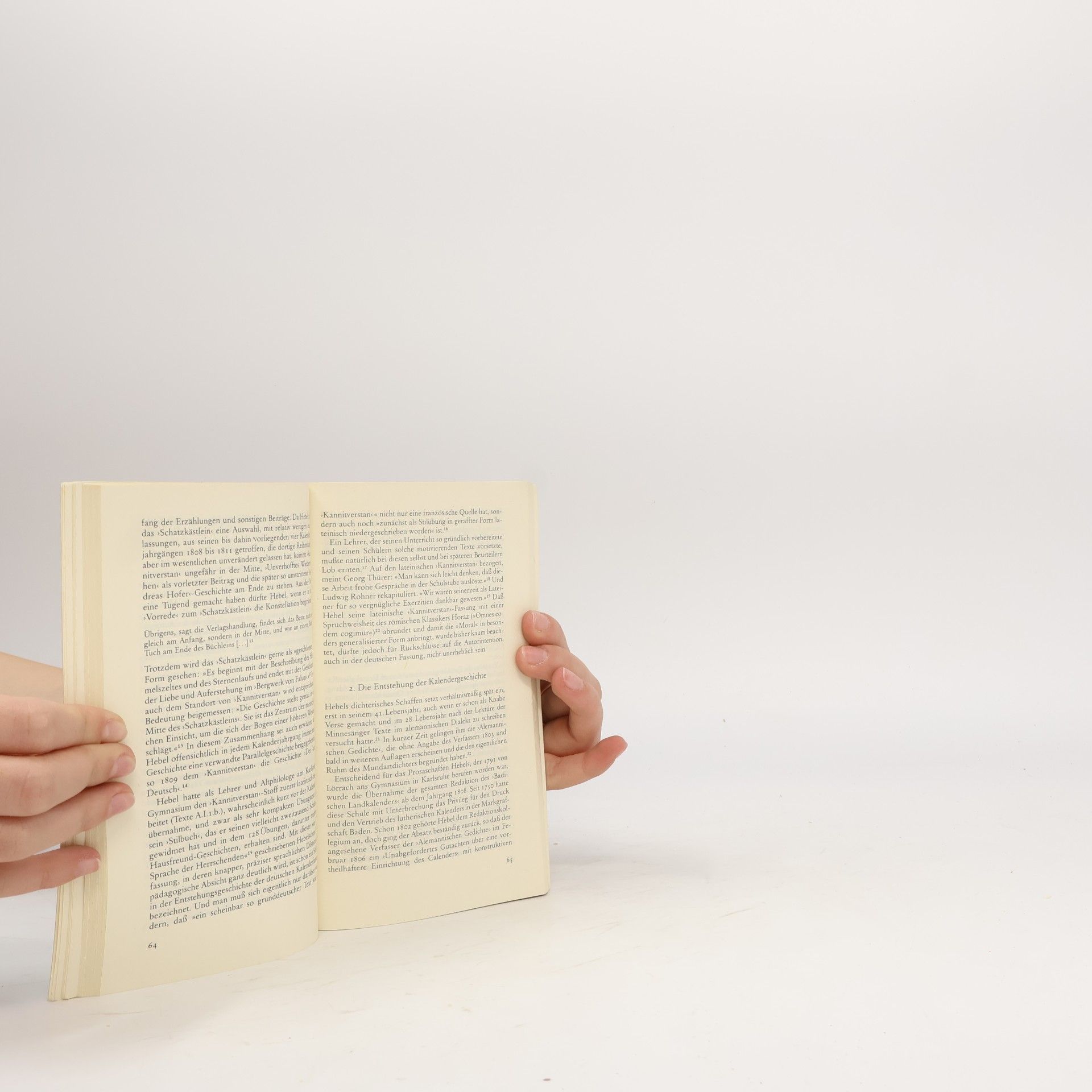 Kurt Franz Hanser Literatur-Kommentare: Johann Peter Hebel, Kannitverstan