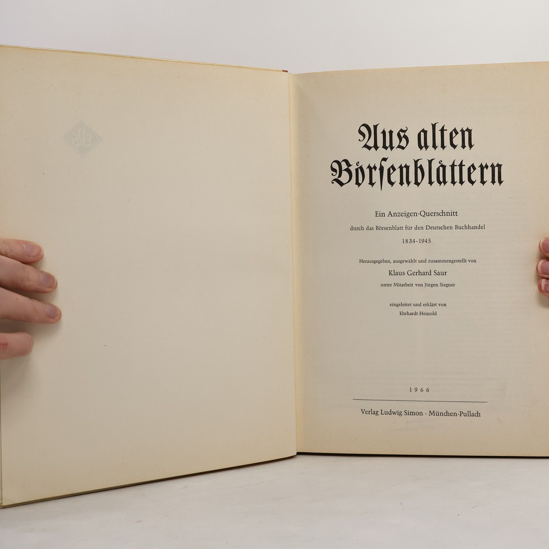 Klaus Gerhard Saur Aus Alten Börsenblättern