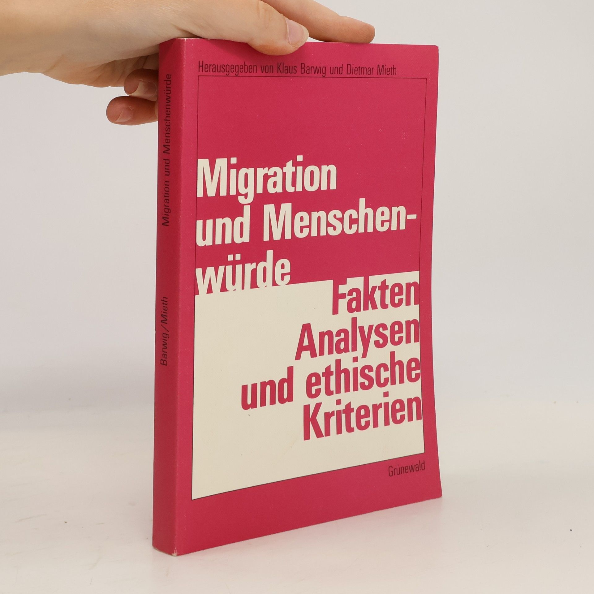 Klaus Barwig Moraltheologie interdisziplinär: Migration und Menschenwürde