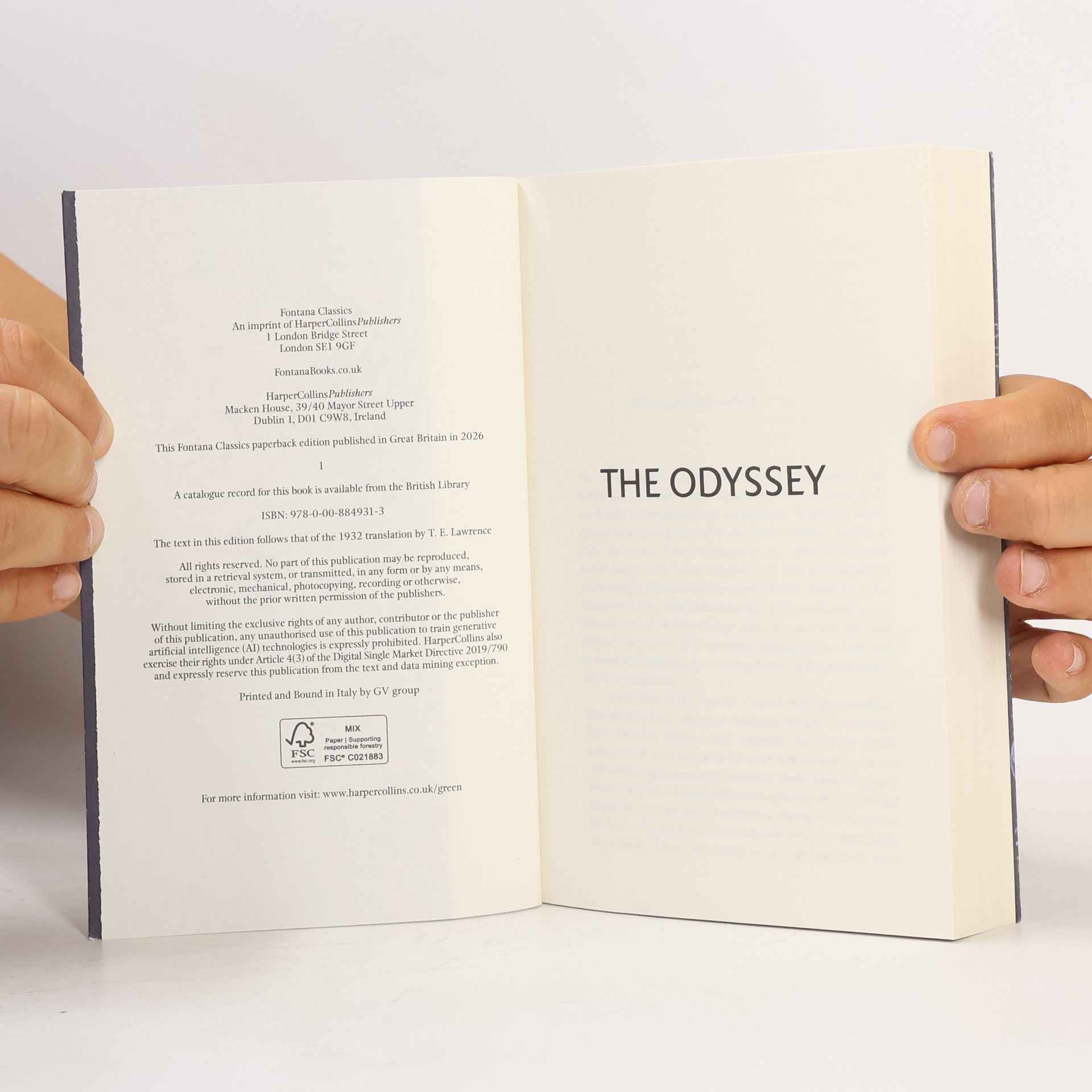 Homér Fontana Classics: The Odyssey