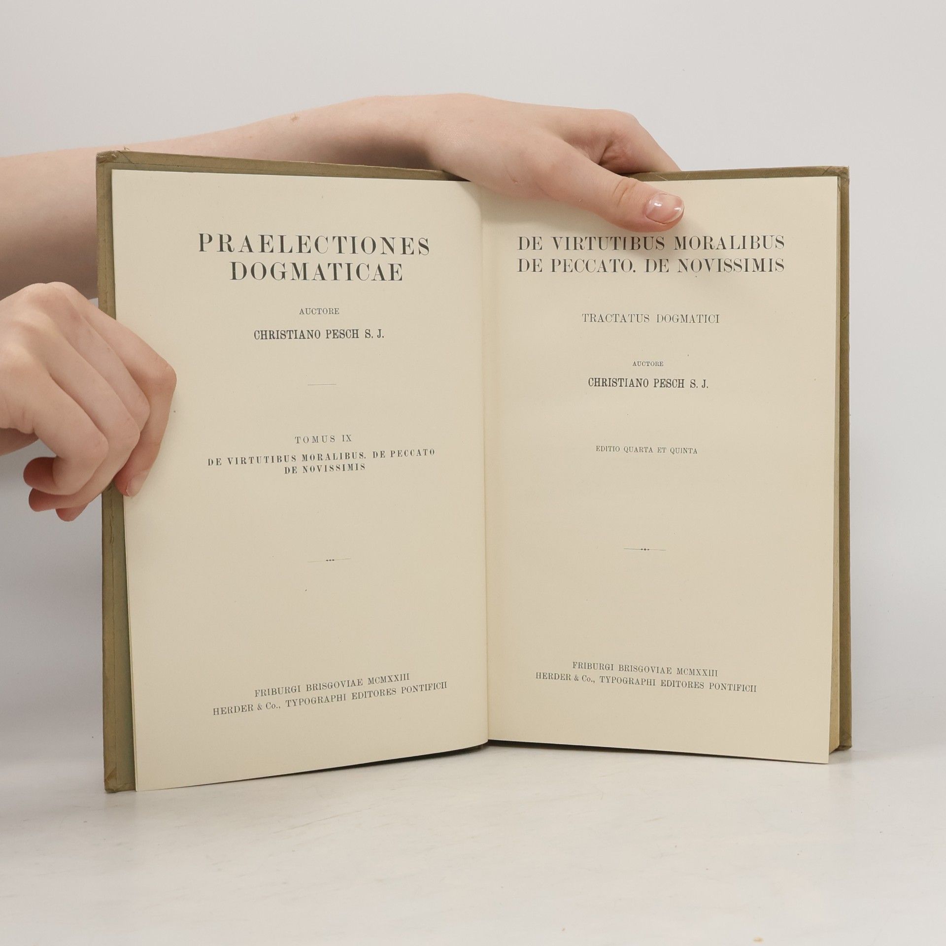 Christiano Pesch S. J. Praelectiones dogmaticae IX