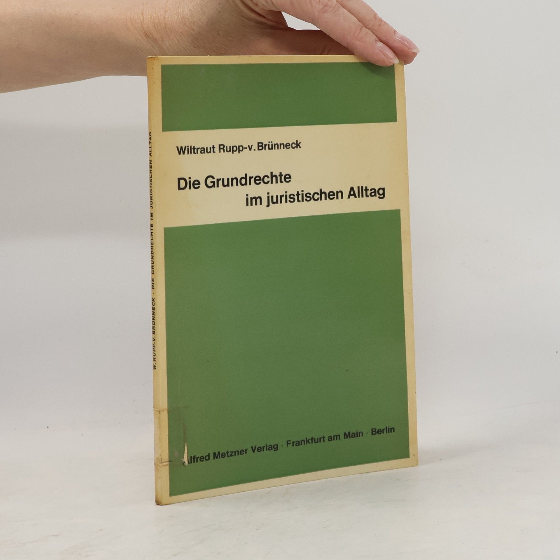 Wiltraut Rupp-v. Brünneck Die Grundrechte im juristischen Alltag