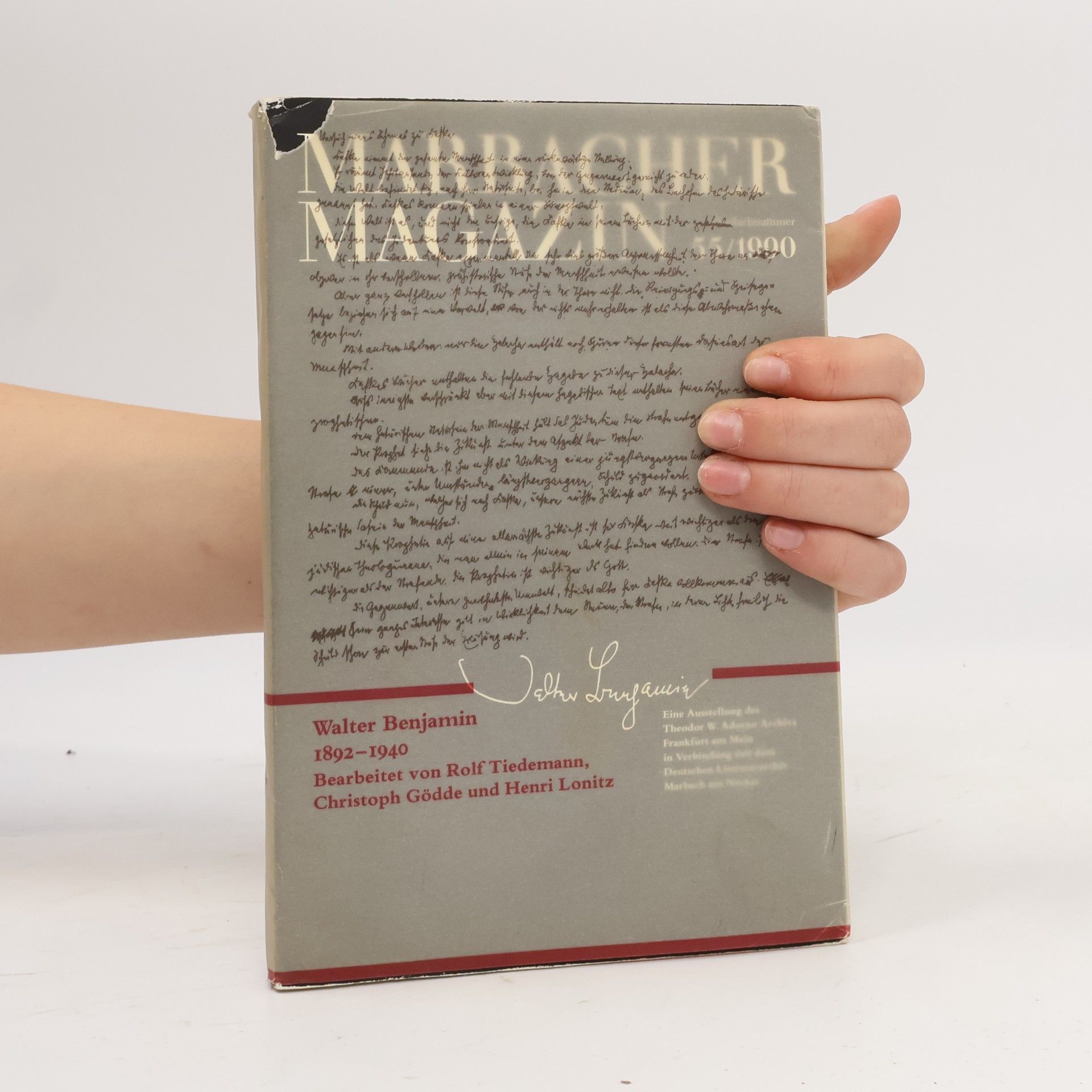 Walter Benjamin Marbacher Magazin 55/1990