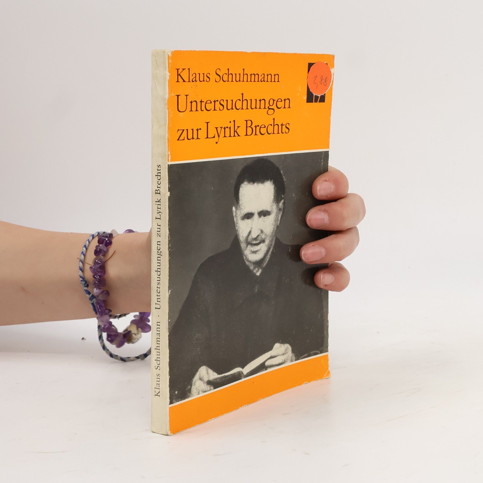 Klaus Schuhmann Untersuchungen zur Lyrik Brechts