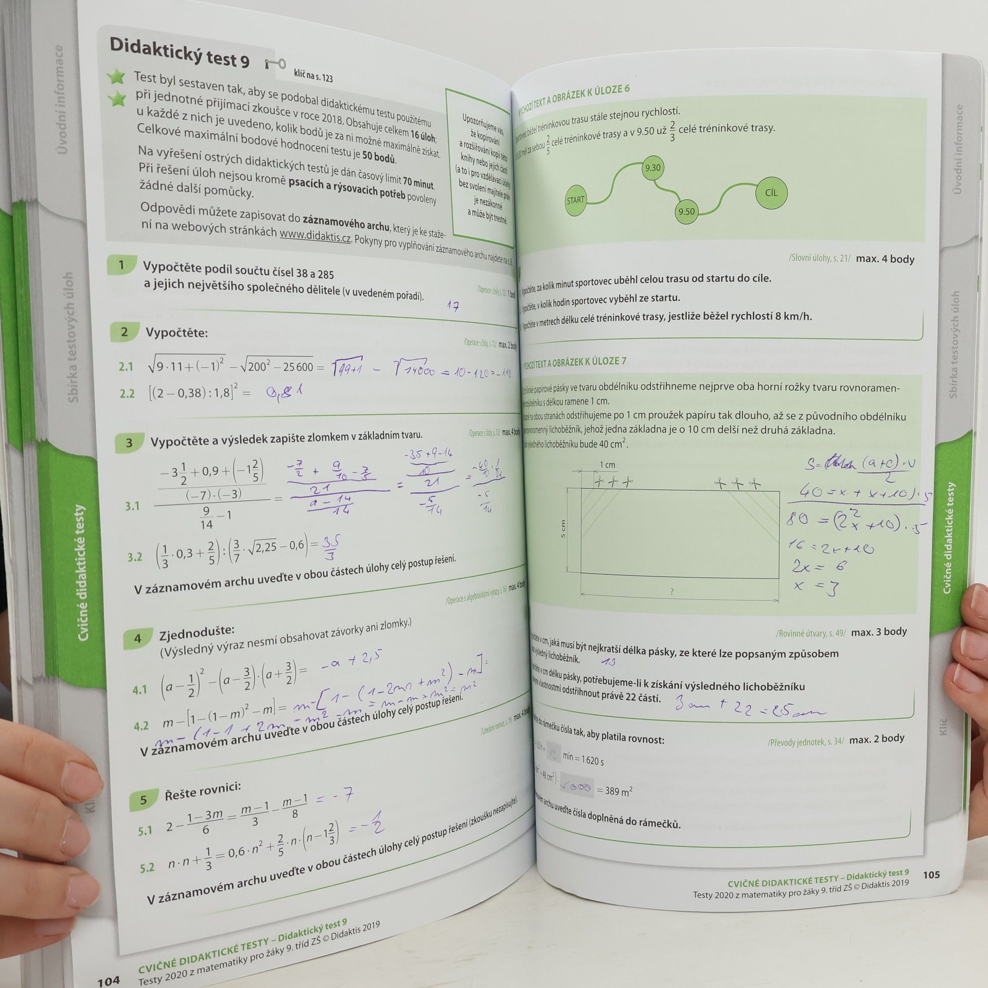 Hana Hedbávná Testy 2020 pro žáky 9. tříd ZŠ z matematiky