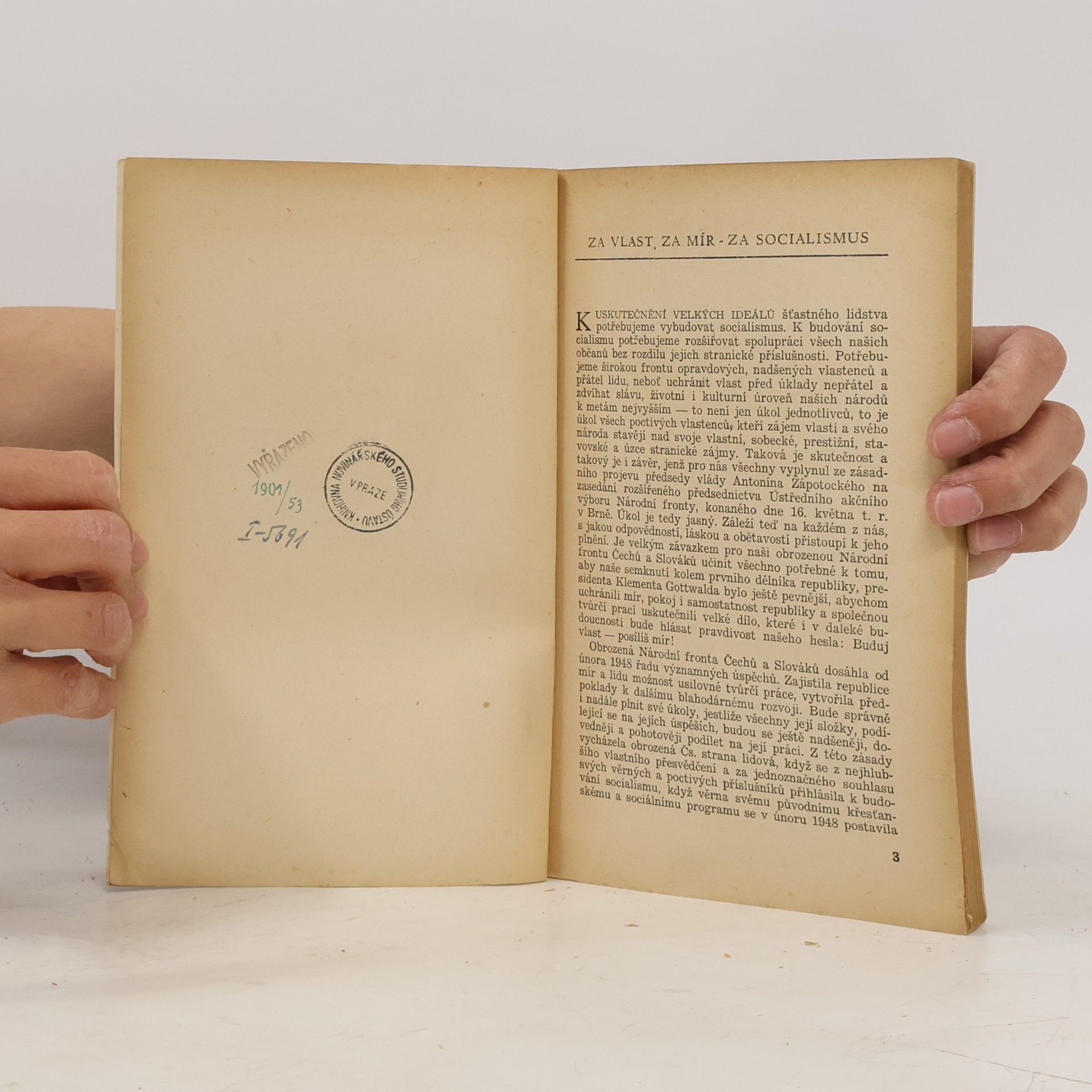 Various authors Za vlast za mír za socialismus