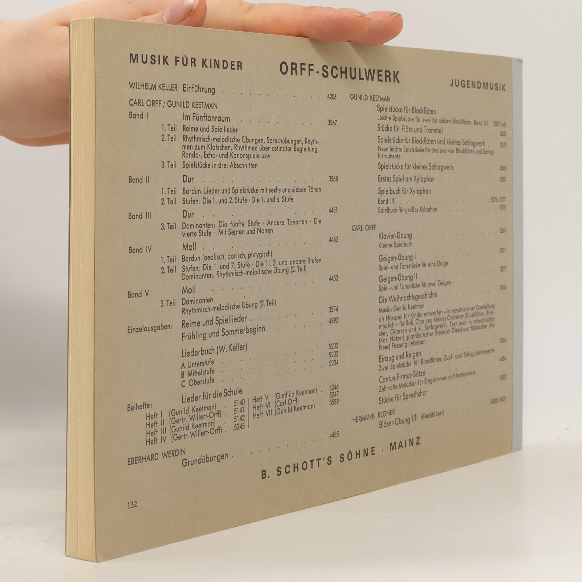 Carl Orff Orff-Schulwerk. Musik für Kinder IV.