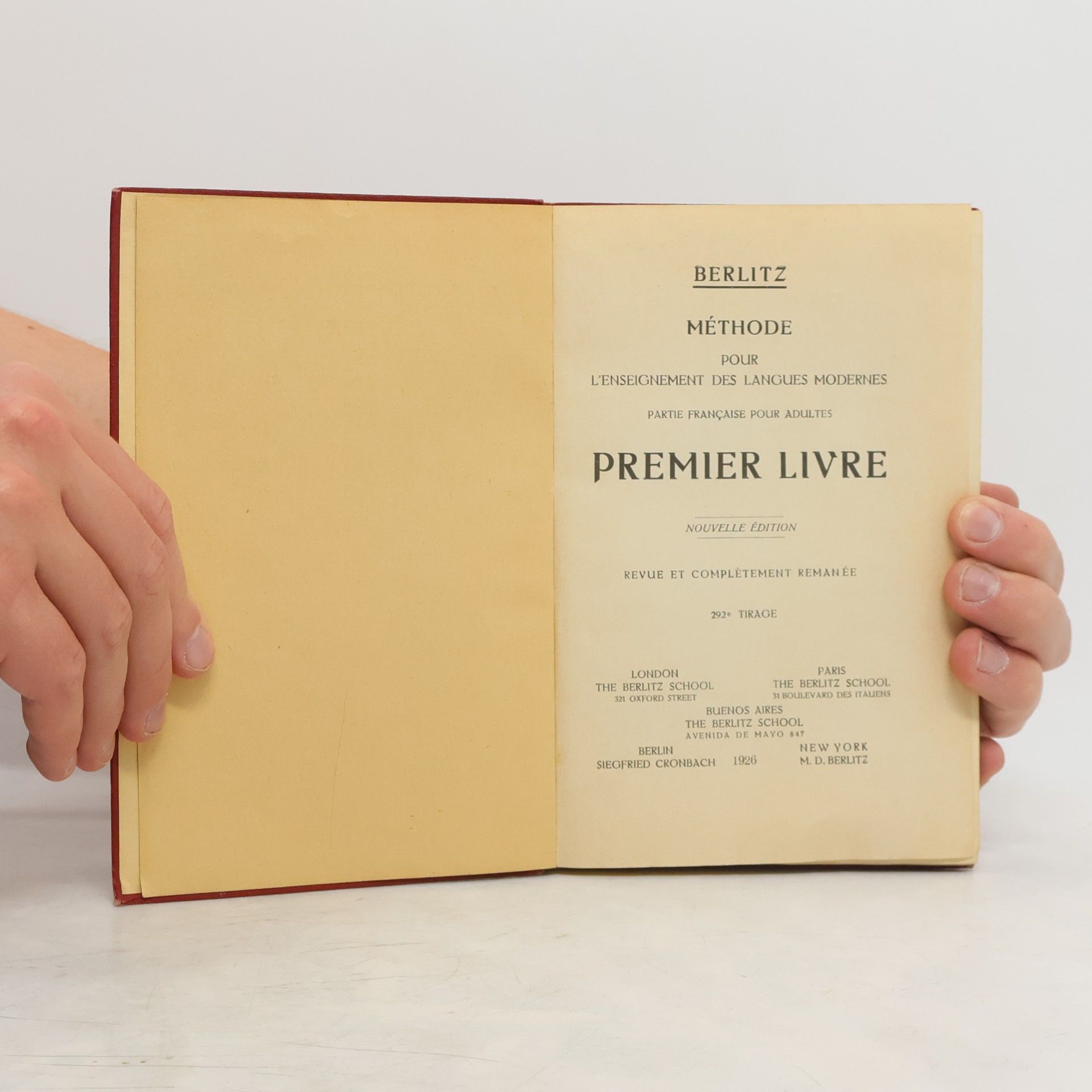 M. D. Berlitz Premier Livre
