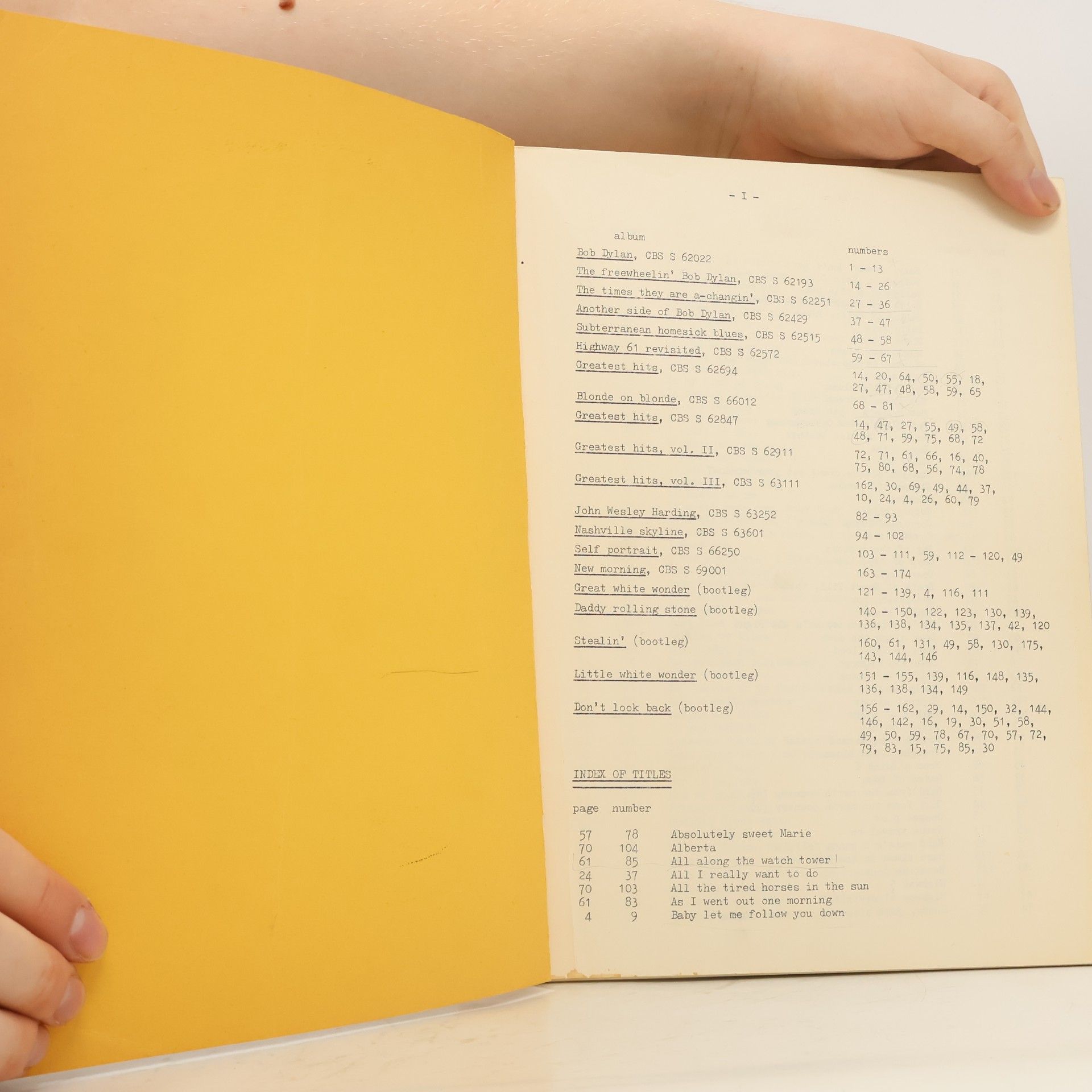 Bob Dylan Bob Dylan. Songbook