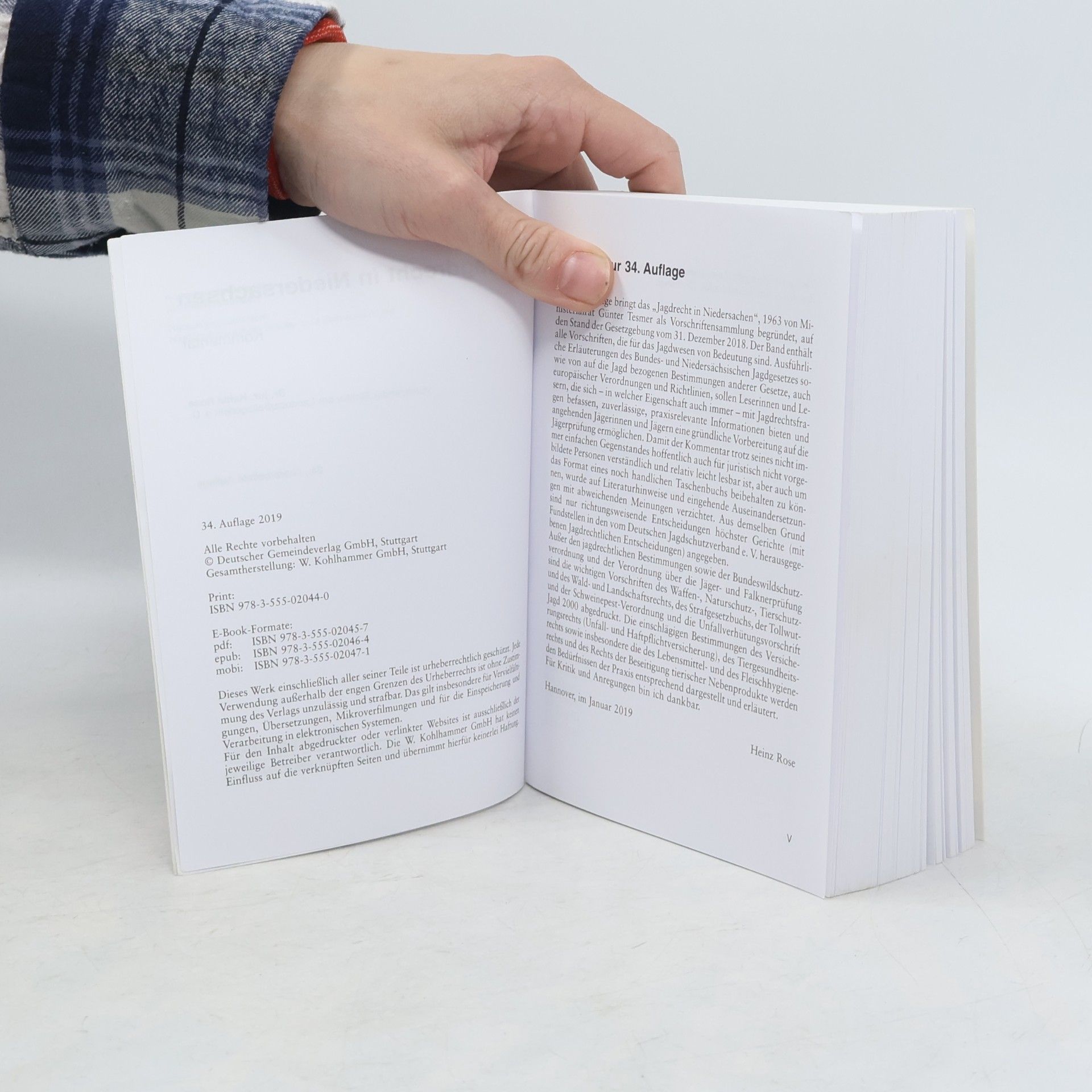Heinz Rose Kommunale Schriften für Niedersachsen: Jagdrecht in Niedersachsen