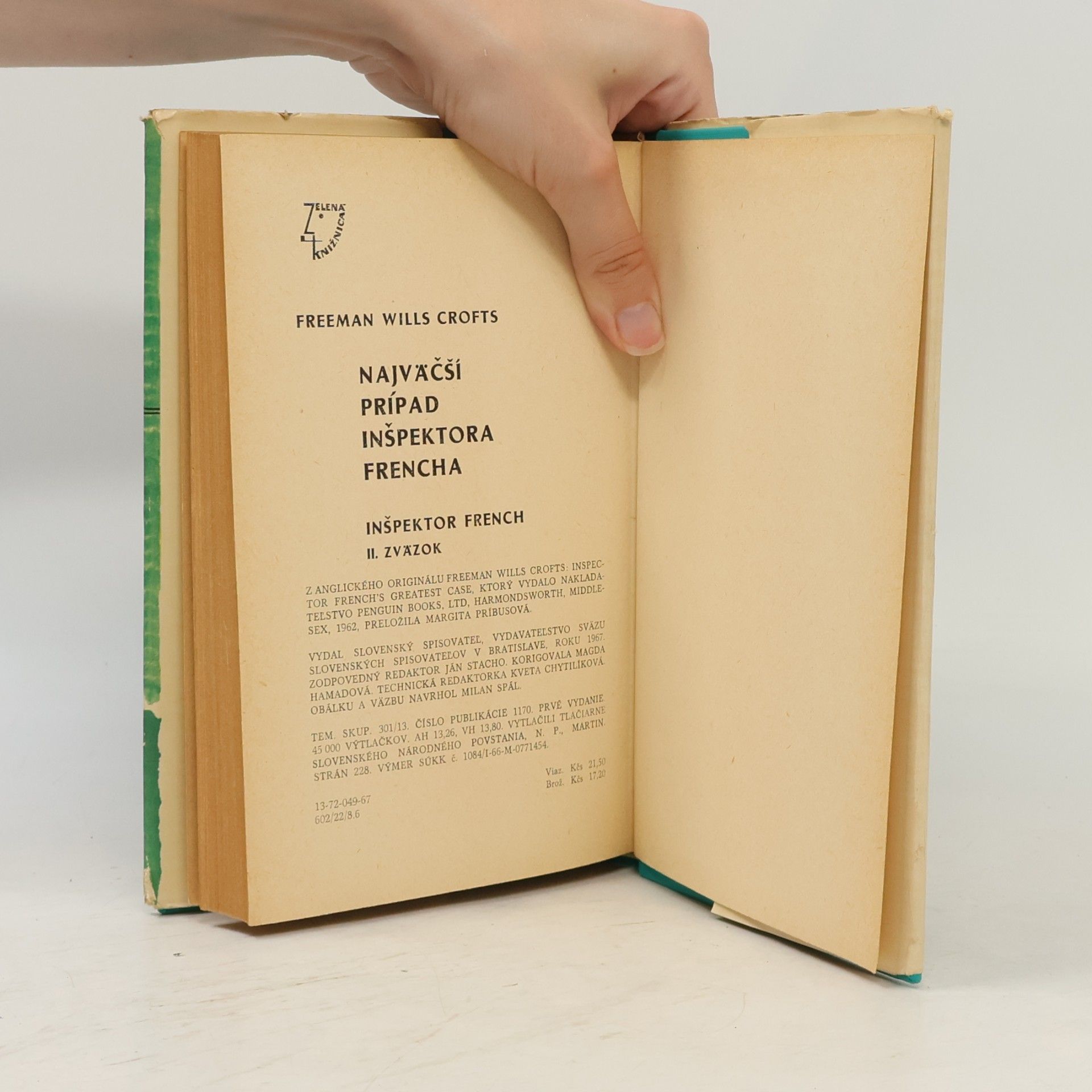 Freeman Wills Crofts Najväčší prípad inšpektora Frencha
