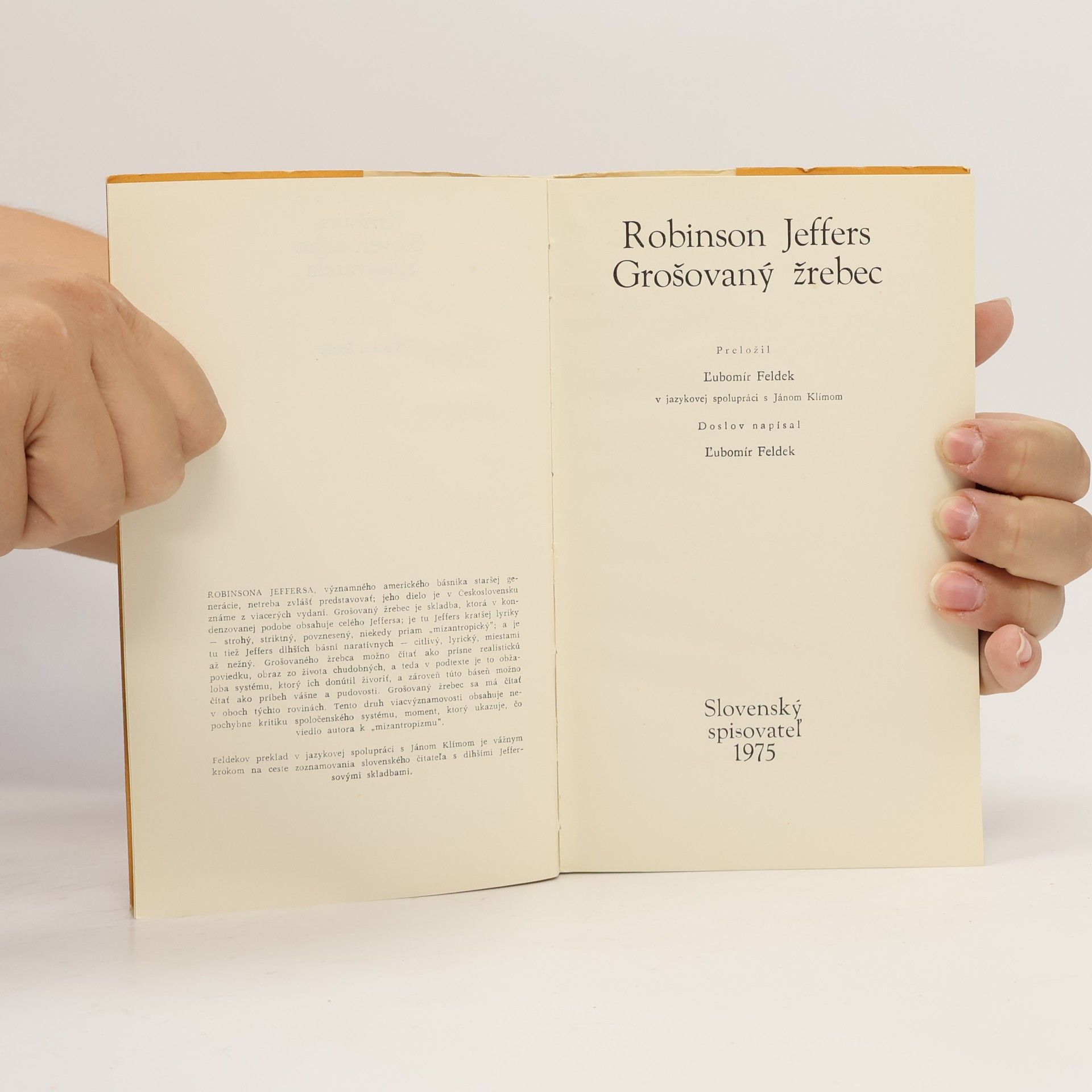 Robinson Jeffers Grošovaný žrebec