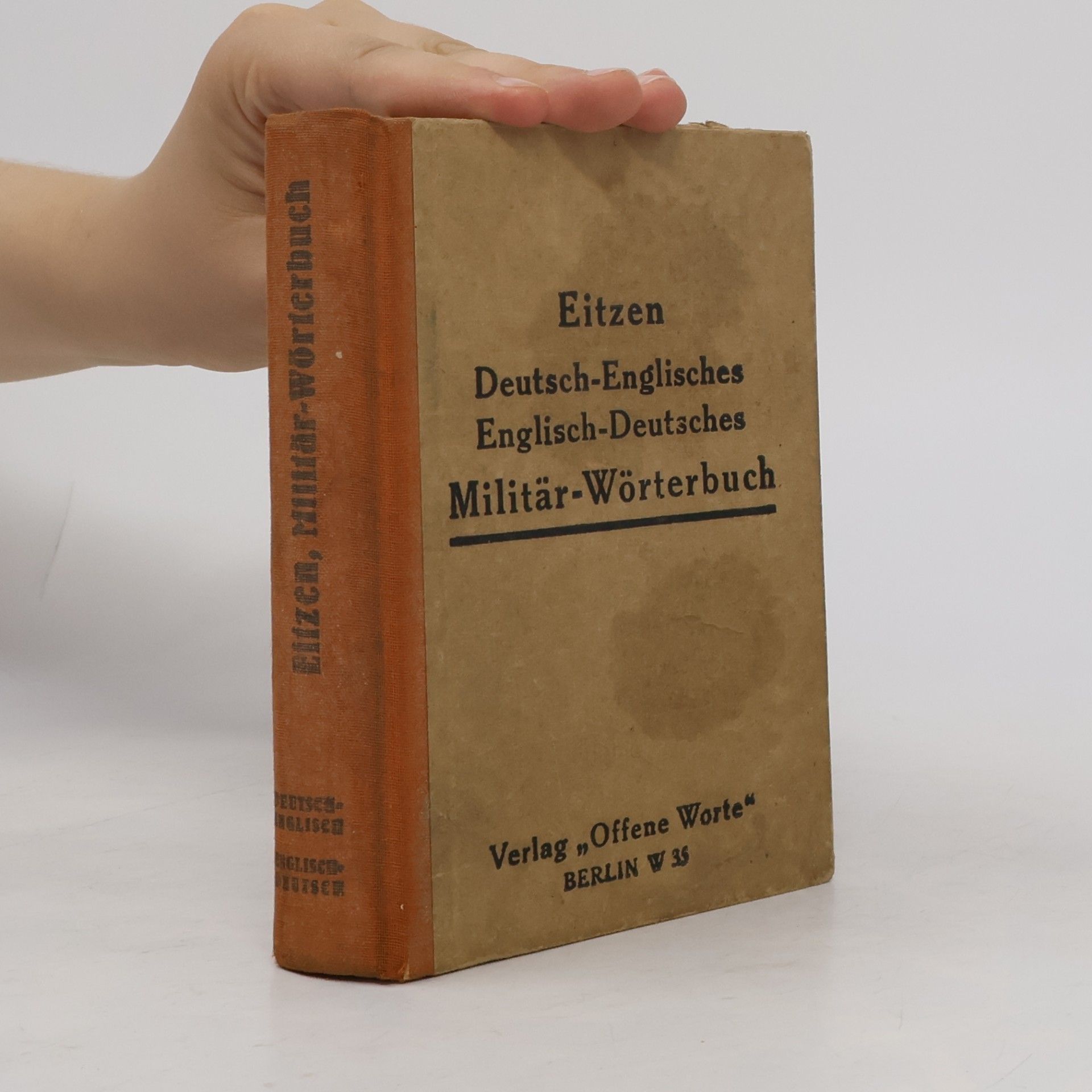 Deutsch-Englisches, Englisch-Deutsches Militär-Wörterbuch