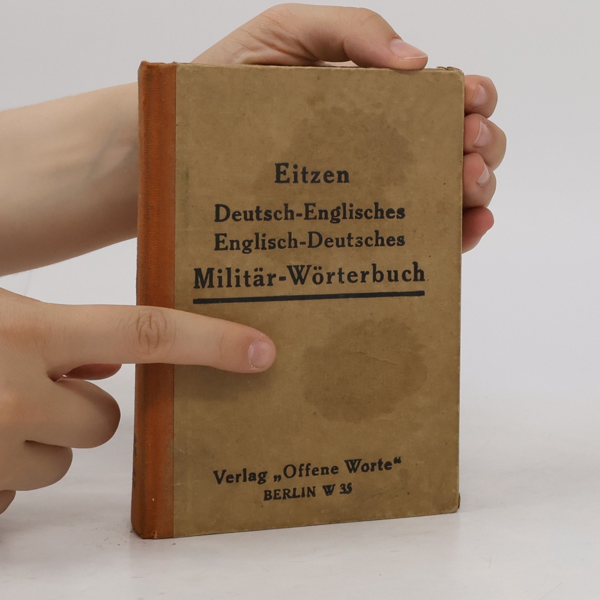 Kurt Hilmar Eitzen Deutsch-Englisches, Englisch-Deutsches Militär-Wörterbuch