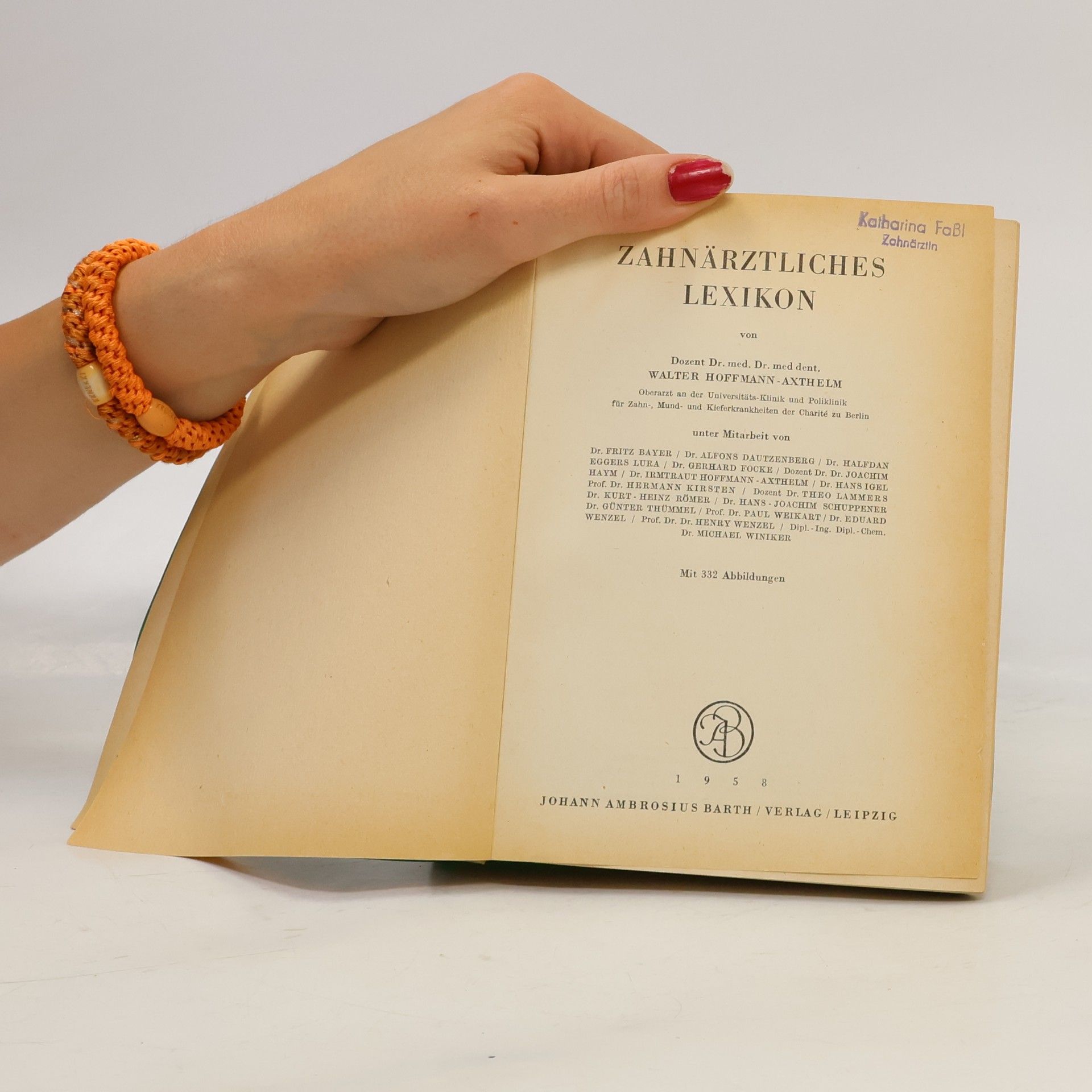 Walter Hoffmann Zahnärztliches Lexikon