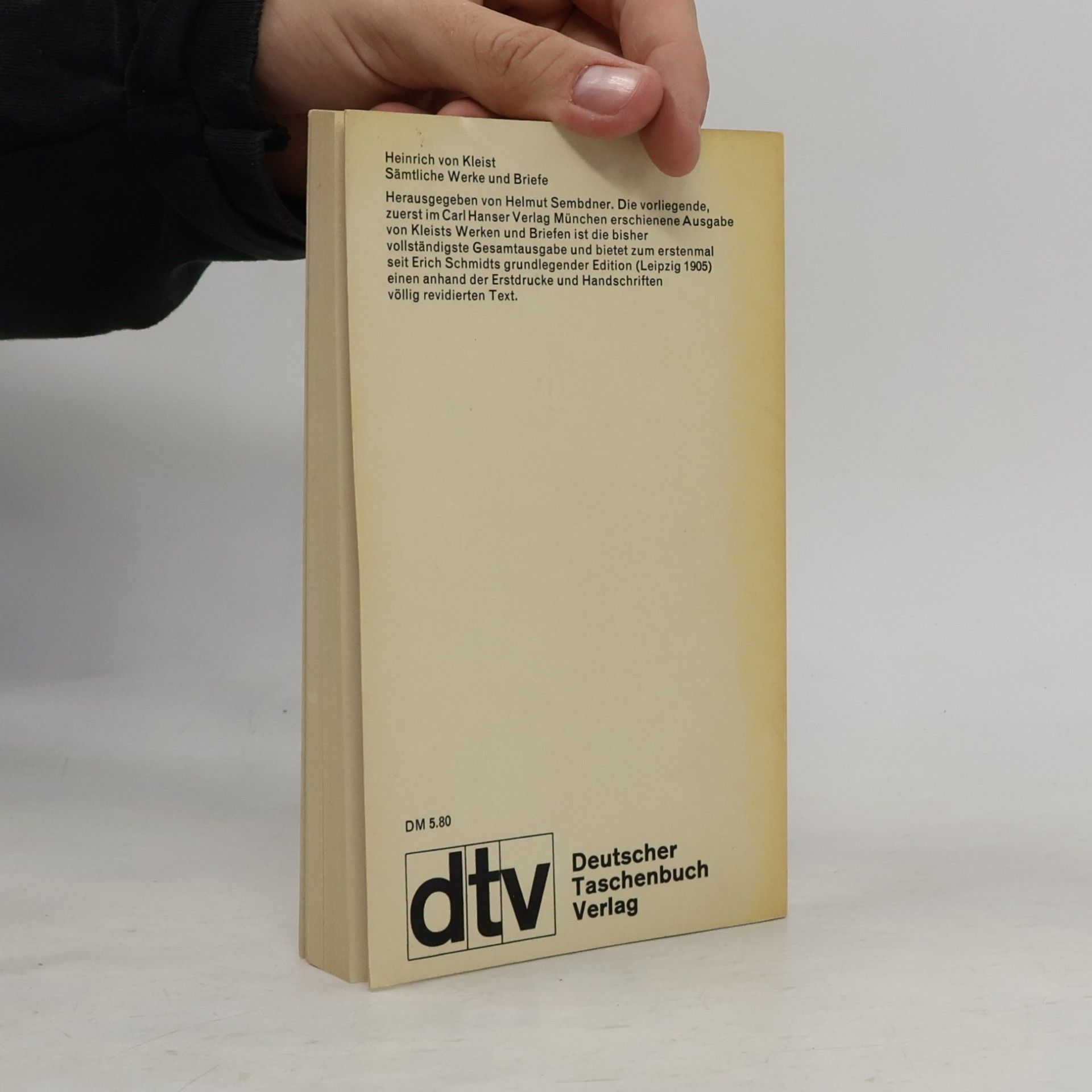 Heinrich von Kleist Erzählungen dtv Gesamt ausgabe 4