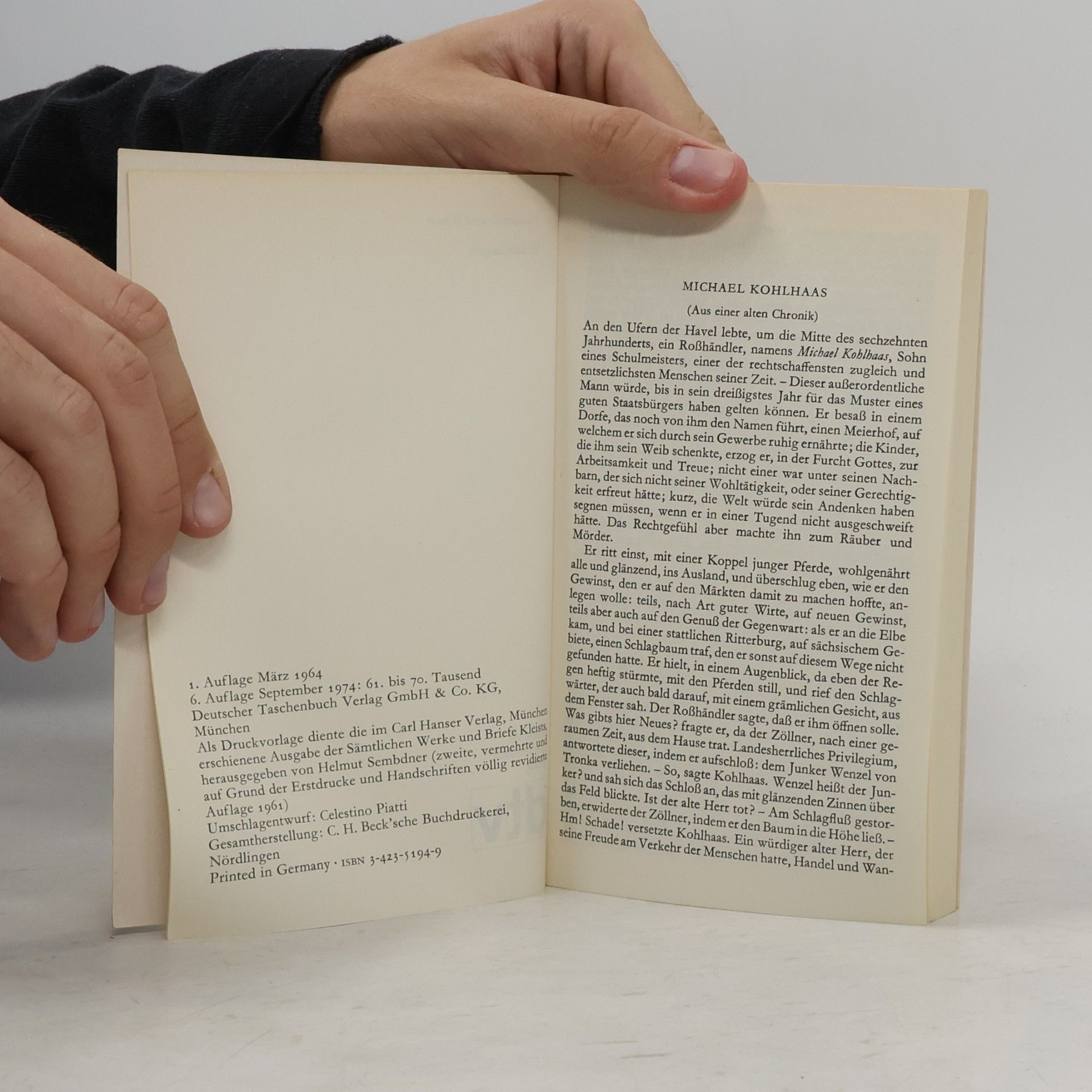 Heinrich von Kleist Erzählungen dtv Gesamt ausgabe 4