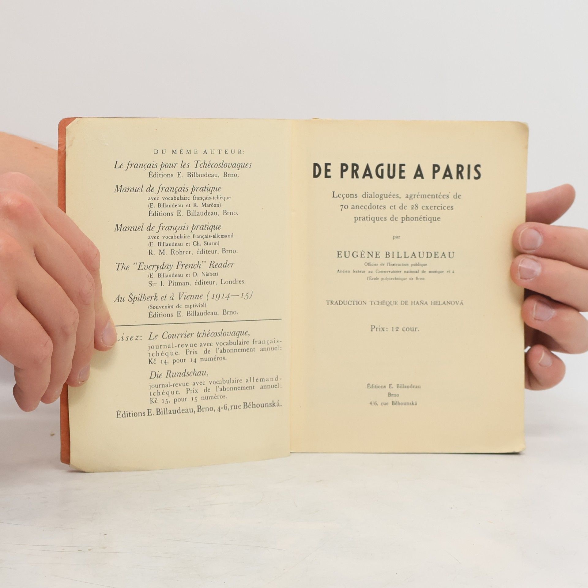Eugène Billaudeau De Prague a Paris