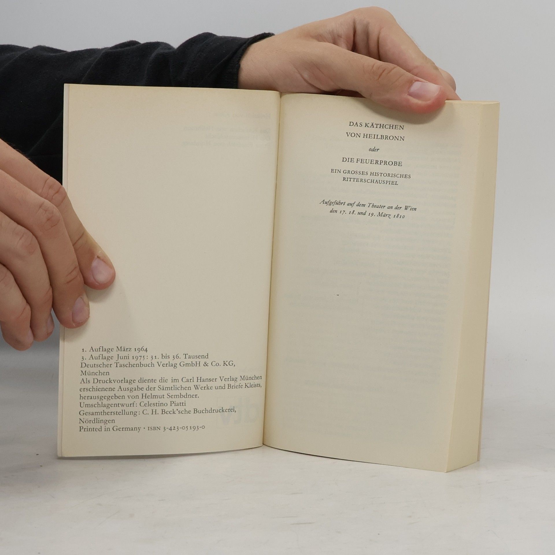 Heinrich von Kleist Dramen Dritter Teil