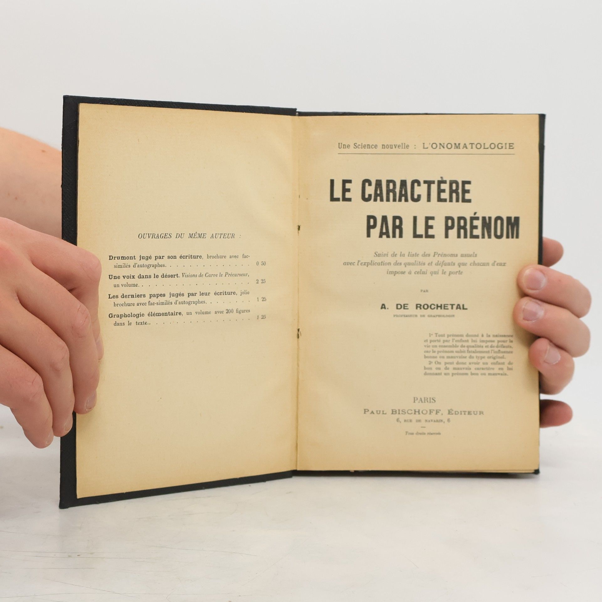 Albert de Rochetal Le Caractère par le prénom