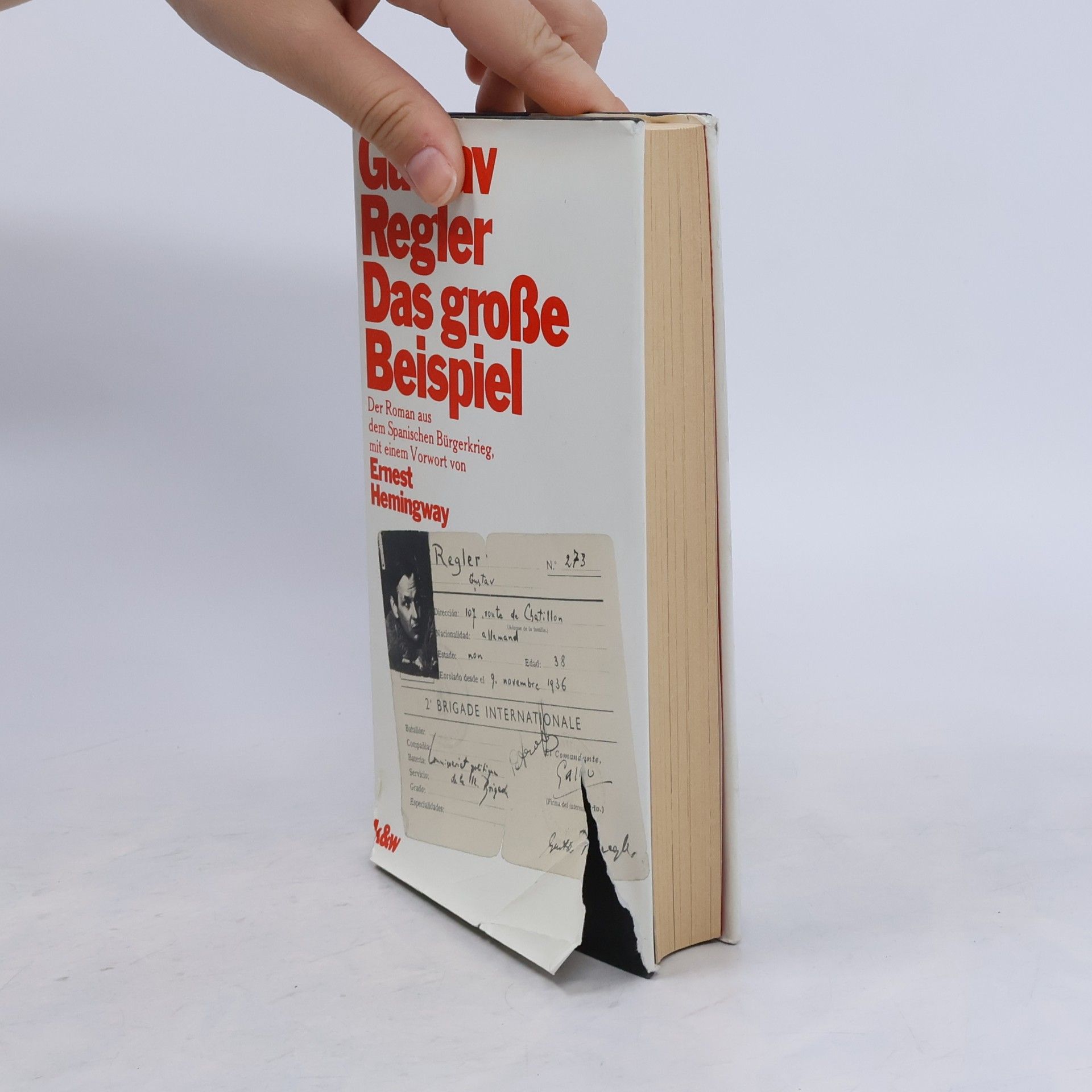 Gustav Regler Das große Beispiel