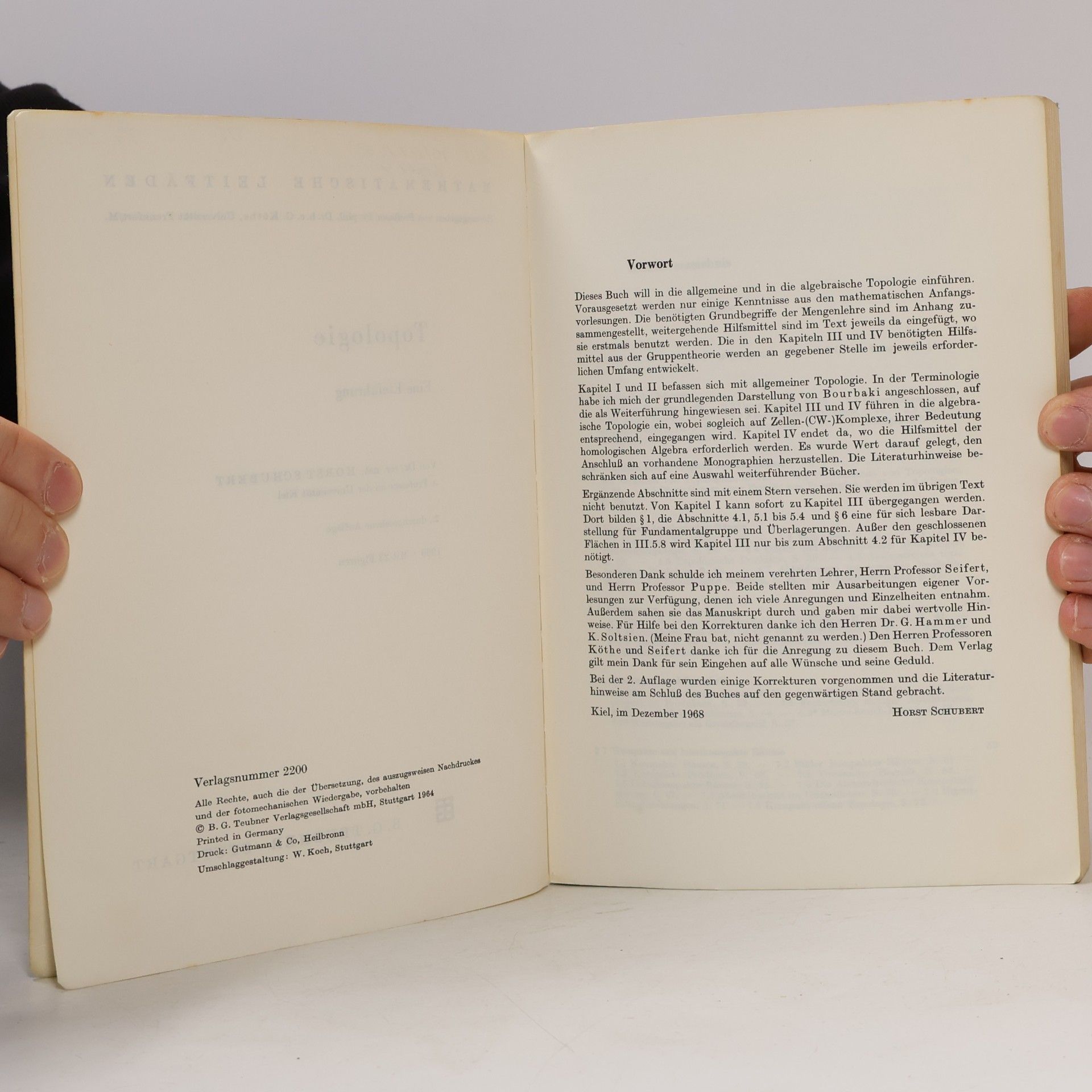 Horst Schubert Topologie