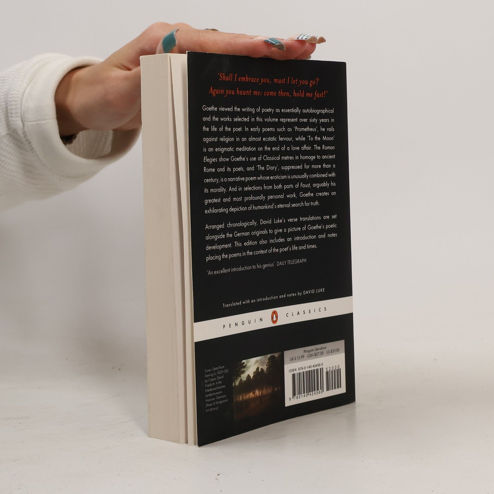 Johann Wolfgang von Goethe Penguin Classics: Selected Poetry