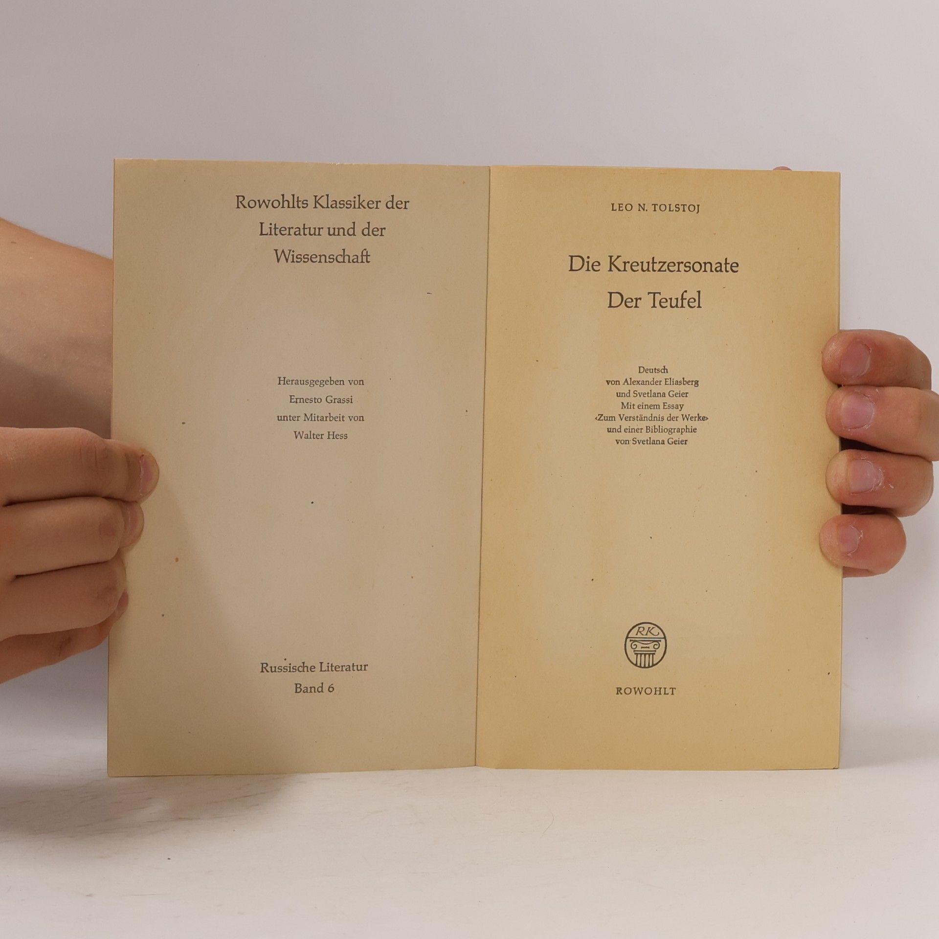 Lew Nikolajewitsch Tolstoi Die Kreutzersonate. Der Teufel