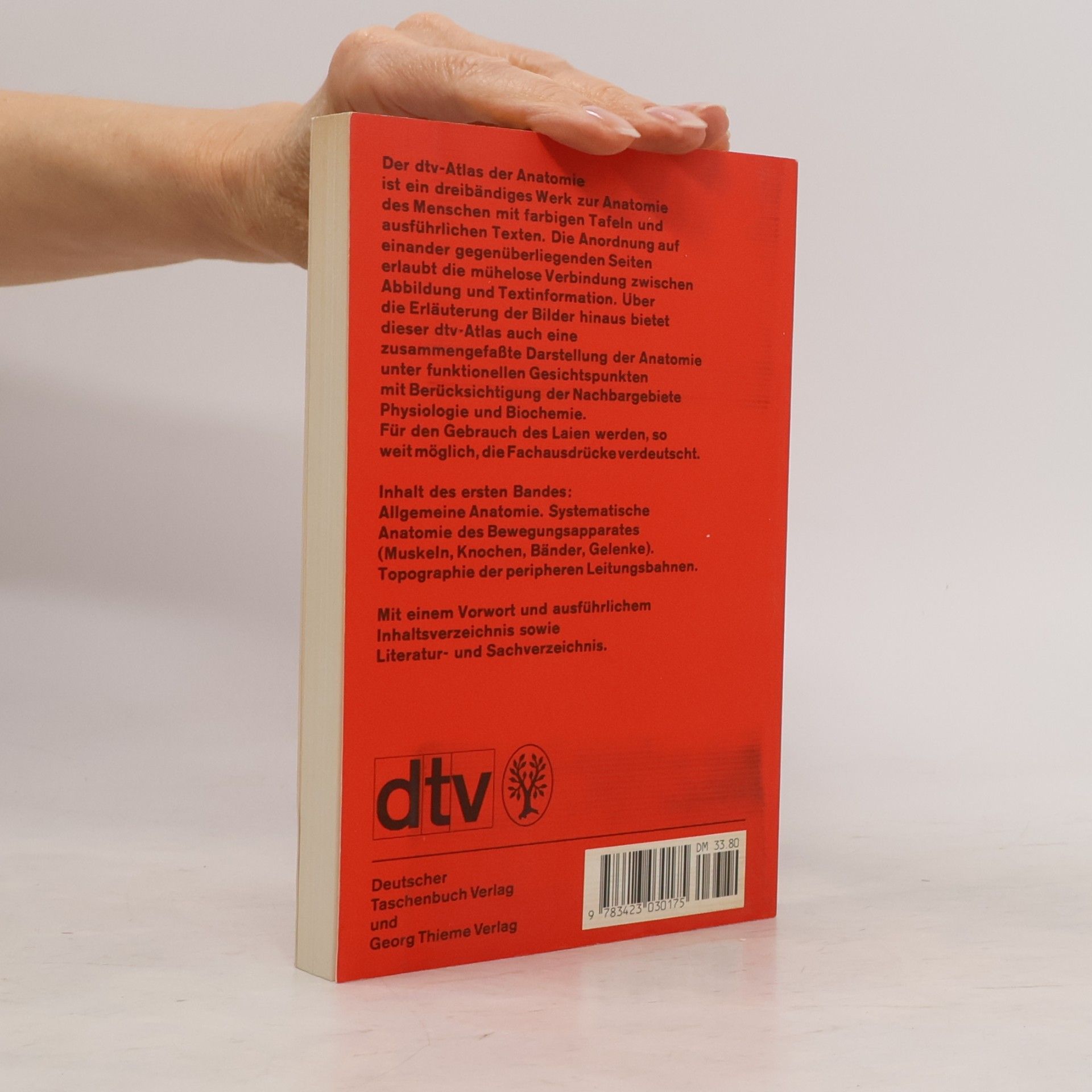 AA.VV. dtv-Atlas der Anatomie, Tafeln und Texte, Band 1. Bewegungsapparat.