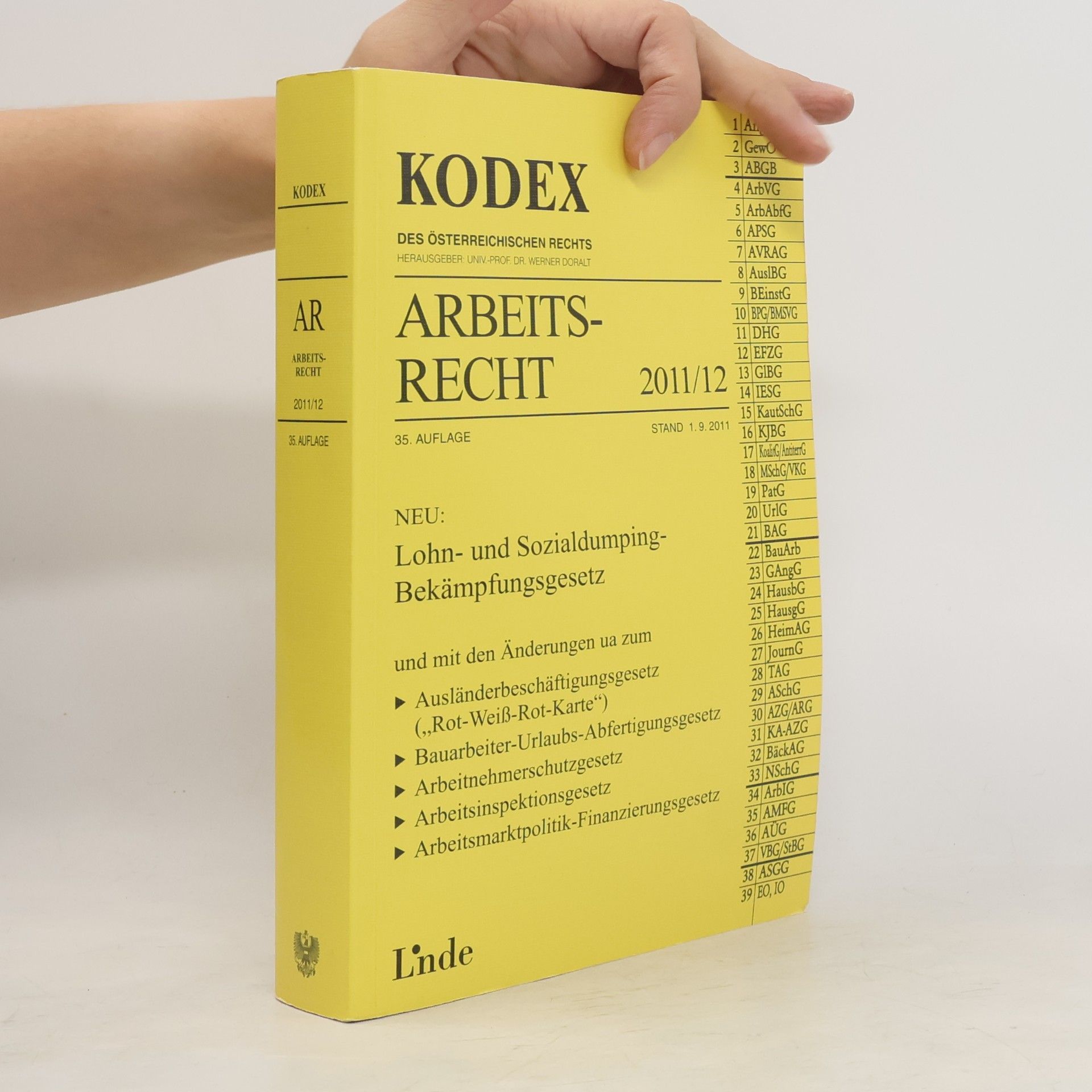 Werner Doralt Kodex des Österreichischen Rechts: Arbeitsrecht