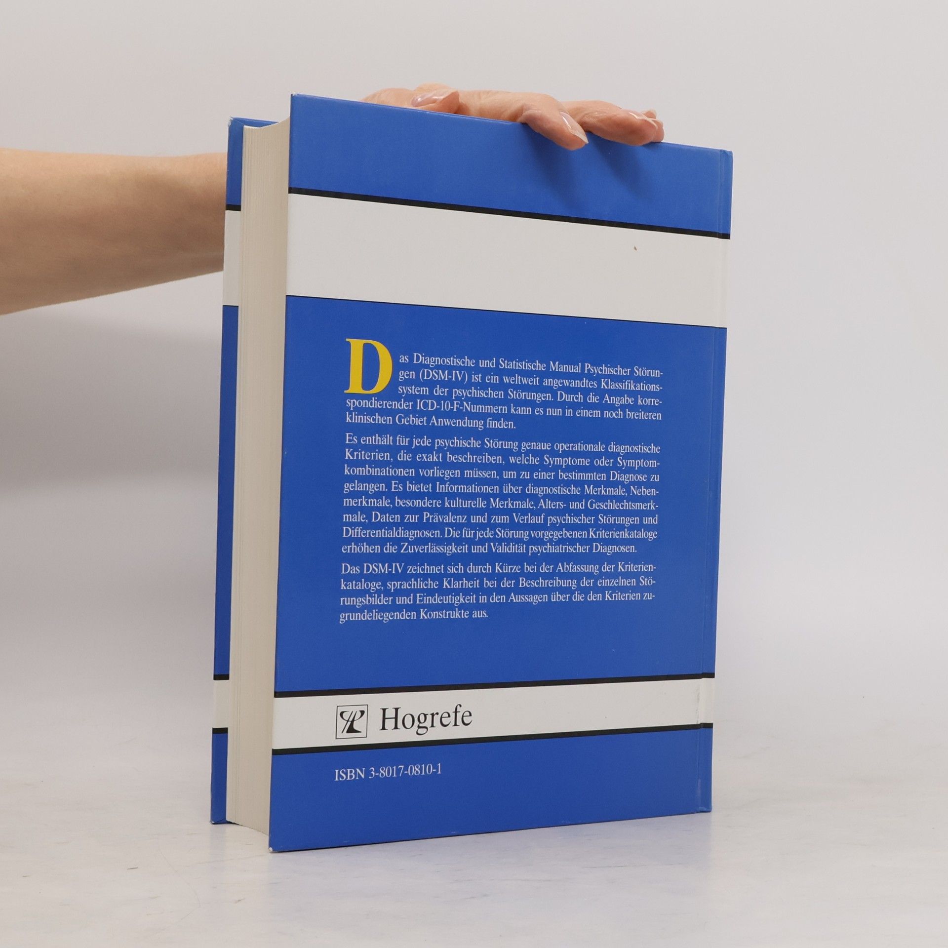 Henning Saß Diagnostisches und statistisches Manual psychischer Störungen DSM-IV