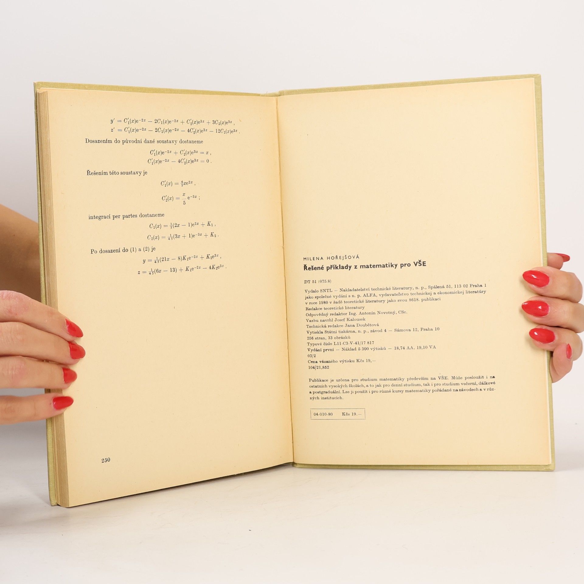 Milena Hořejšová Řešené příklady z matematiky pro VŠE