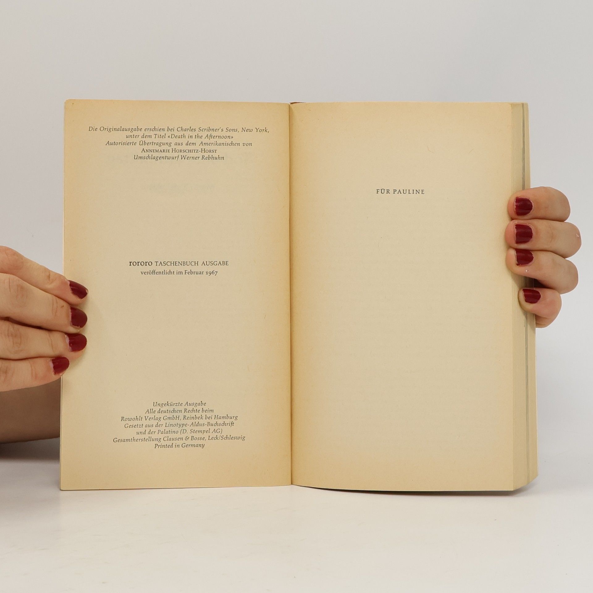 Ernest Hemingway Tod am Nachmittag