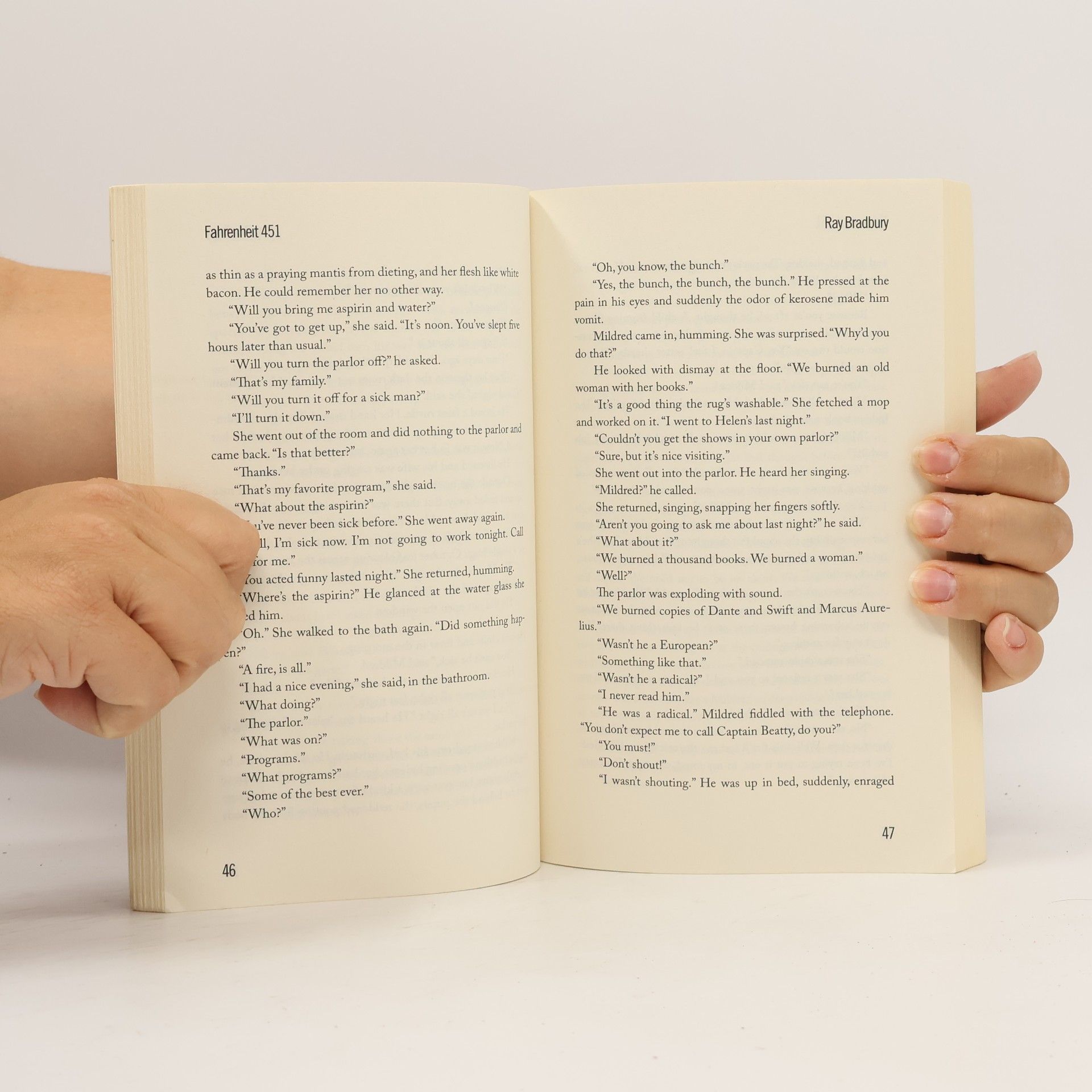 Ray Bradbury Fahrenheit 451 - the temperature at which book paper catches fire and burns..