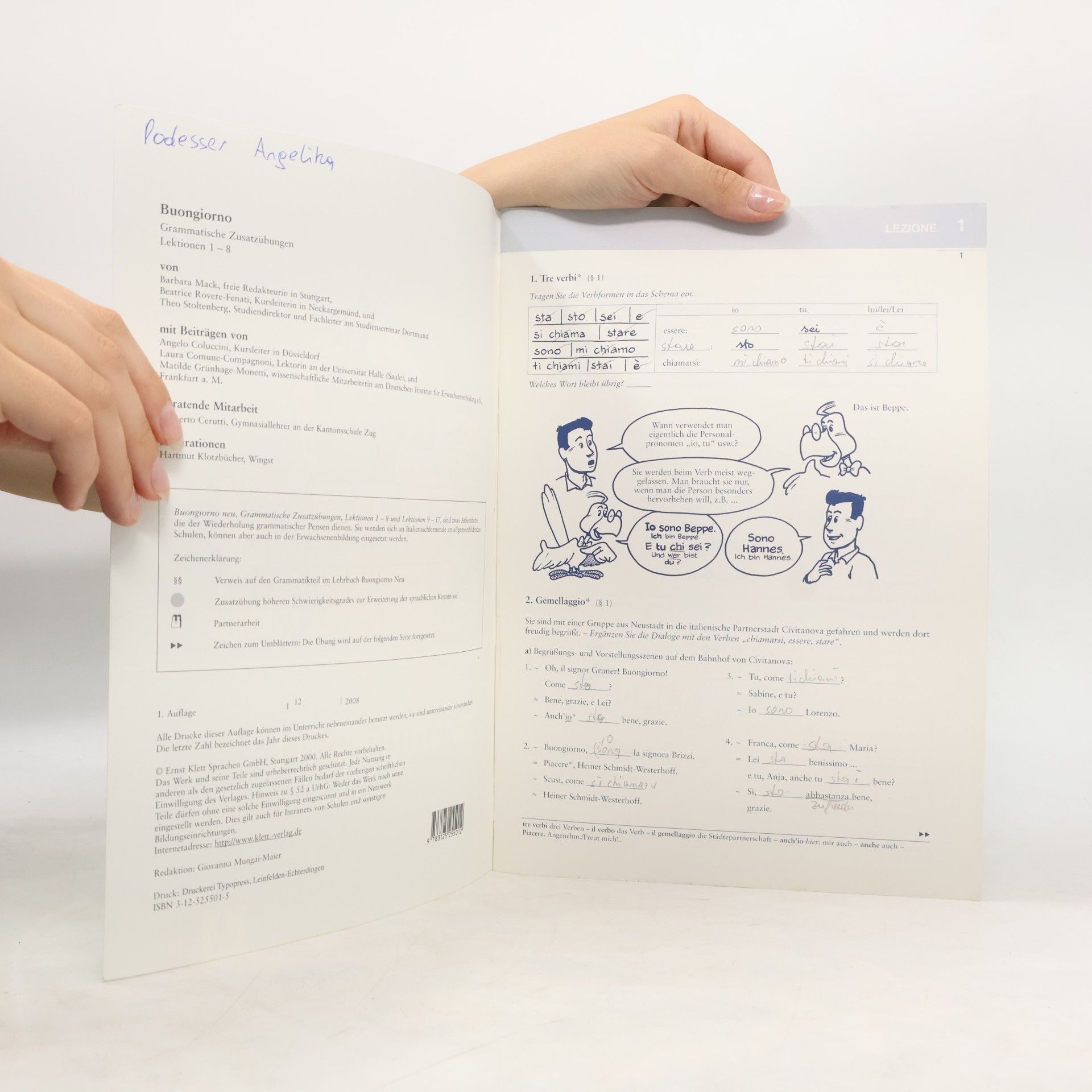 Rosanna Brambilla Grammatische Zusatzübungen zum Lehrbuch, Lektionen 1-8