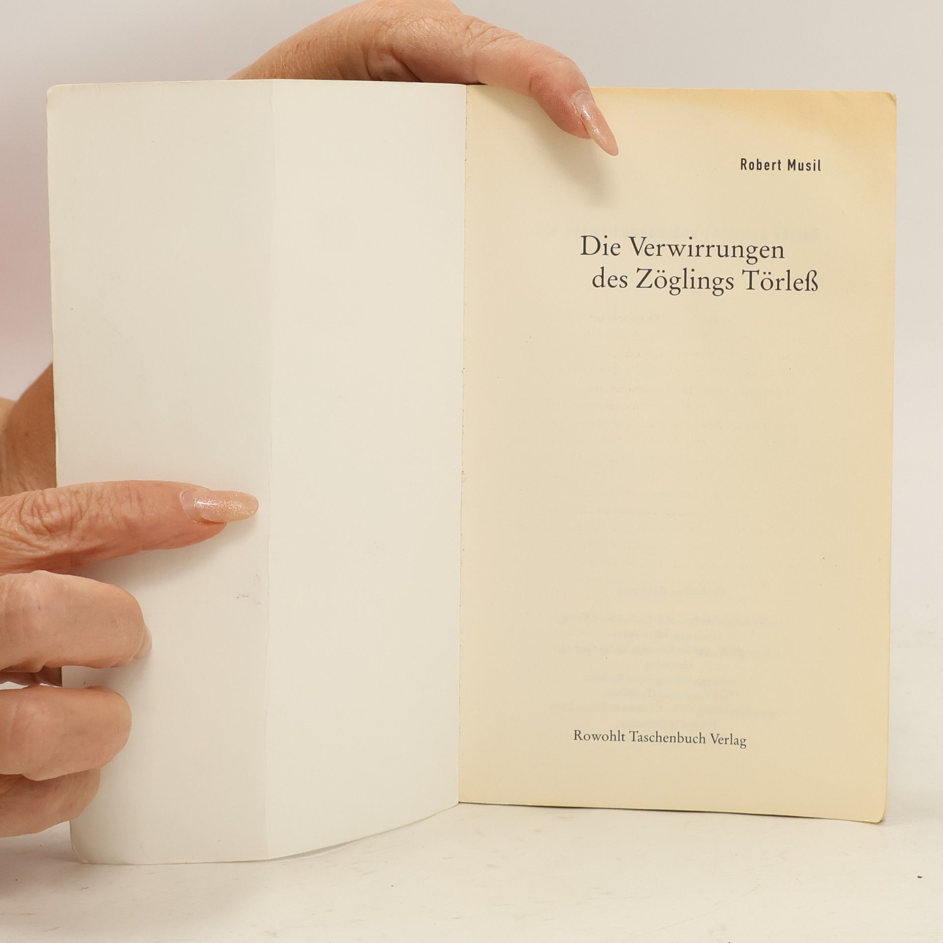 Robert Musil Die Verwirrungen des Zöglings Törleß