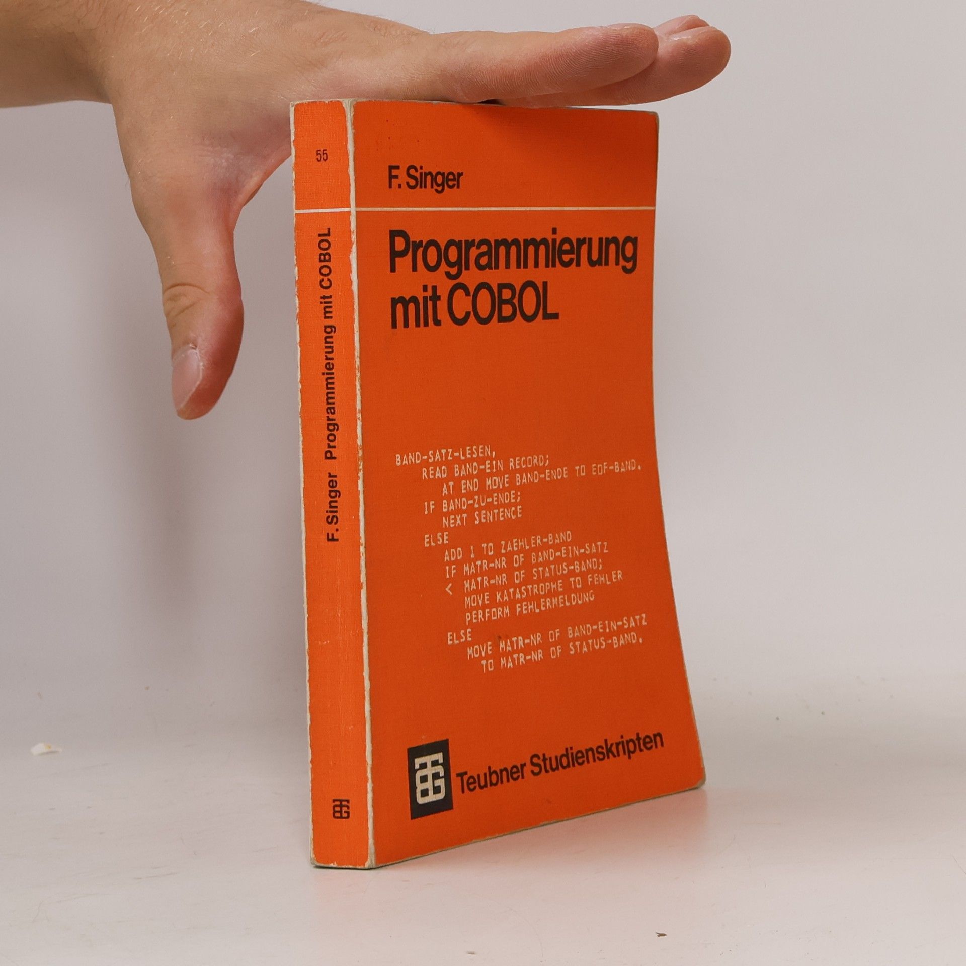 Friedemann Singer Teubner Studien skripten - 55: Programmierung mit COBOL