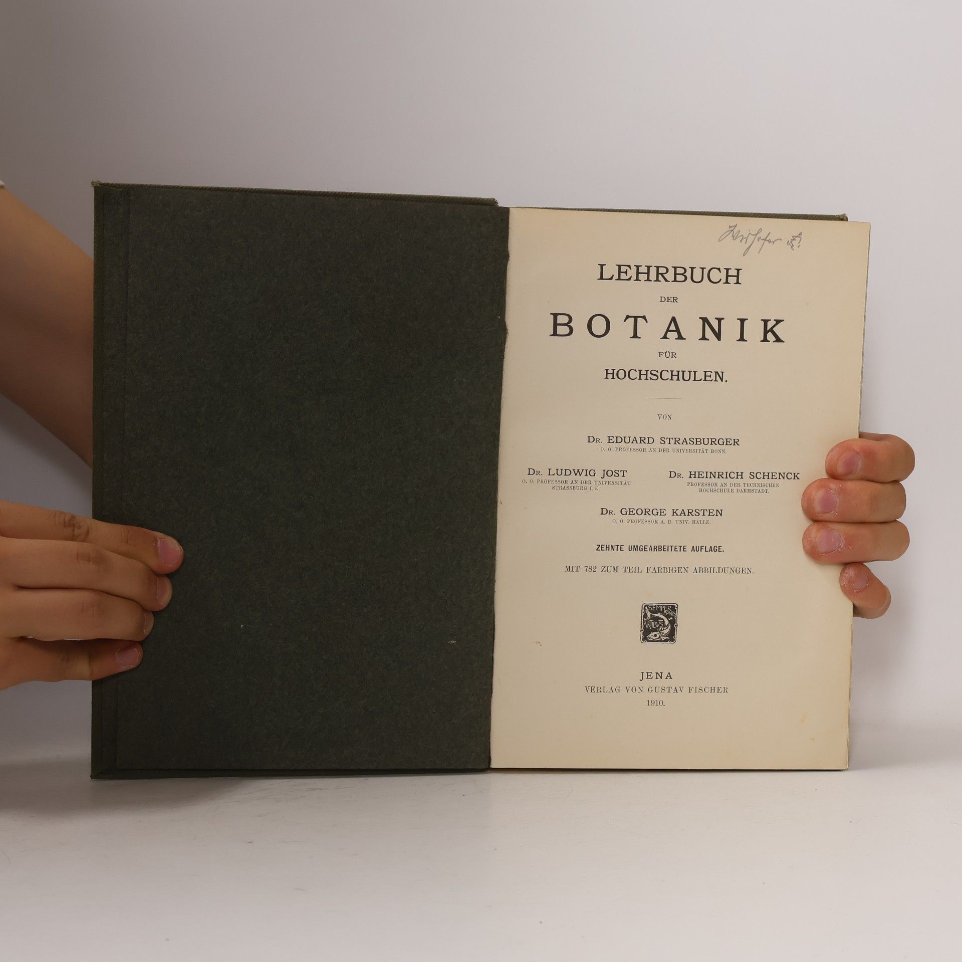 Eduard Strasburger Lehrbuch der Botanik für Hochschulen